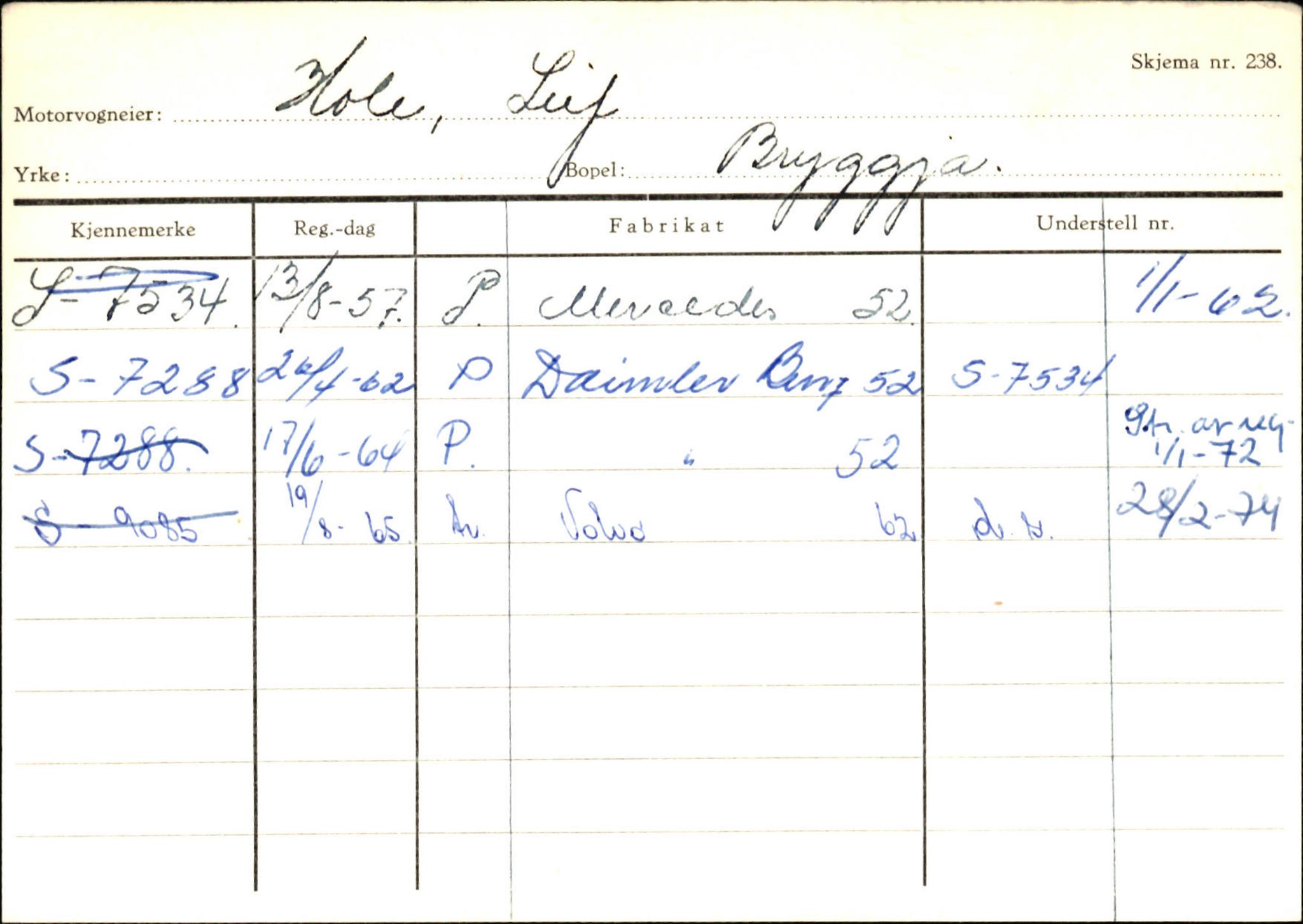 Statens vegvesen, Sogn og Fjordane vegkontor, AV/SAB-A-5301/4/F/L0144: Registerkort Vågsøy A-R, 1945-1975, p. 1077