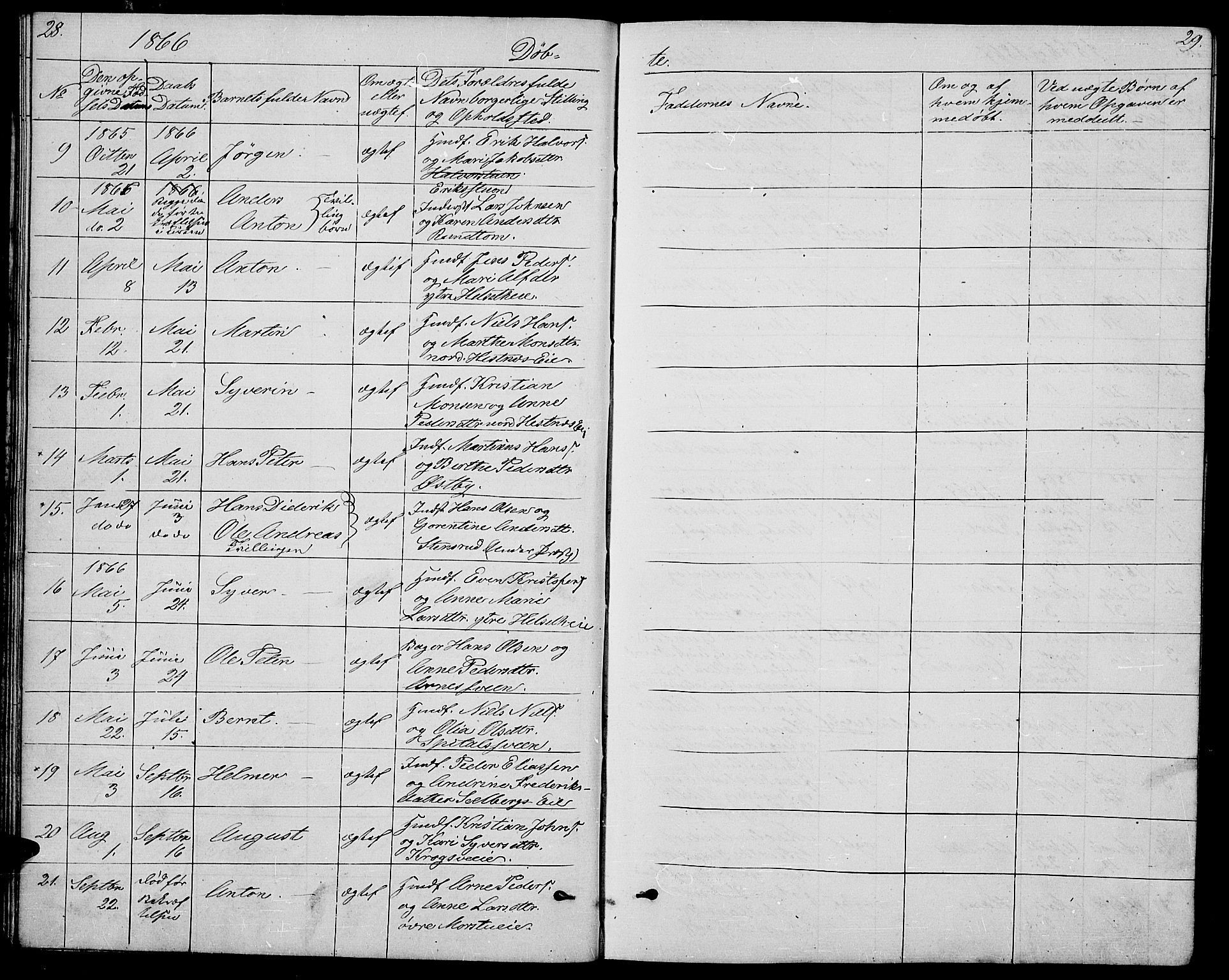 Stange prestekontor, AV/SAH-PREST-002/L/L0005: Parish register (copy) no. 5, 1861-1881, p. 28-29