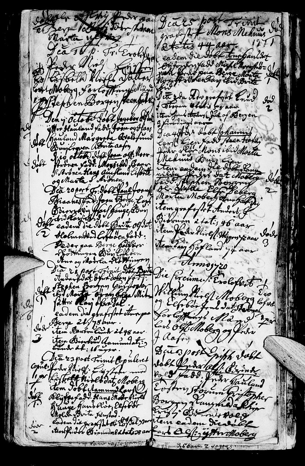 Os sokneprestembete, SAB/A-99929: Parish register (official) no. A 1, 1669-1722, p. 127