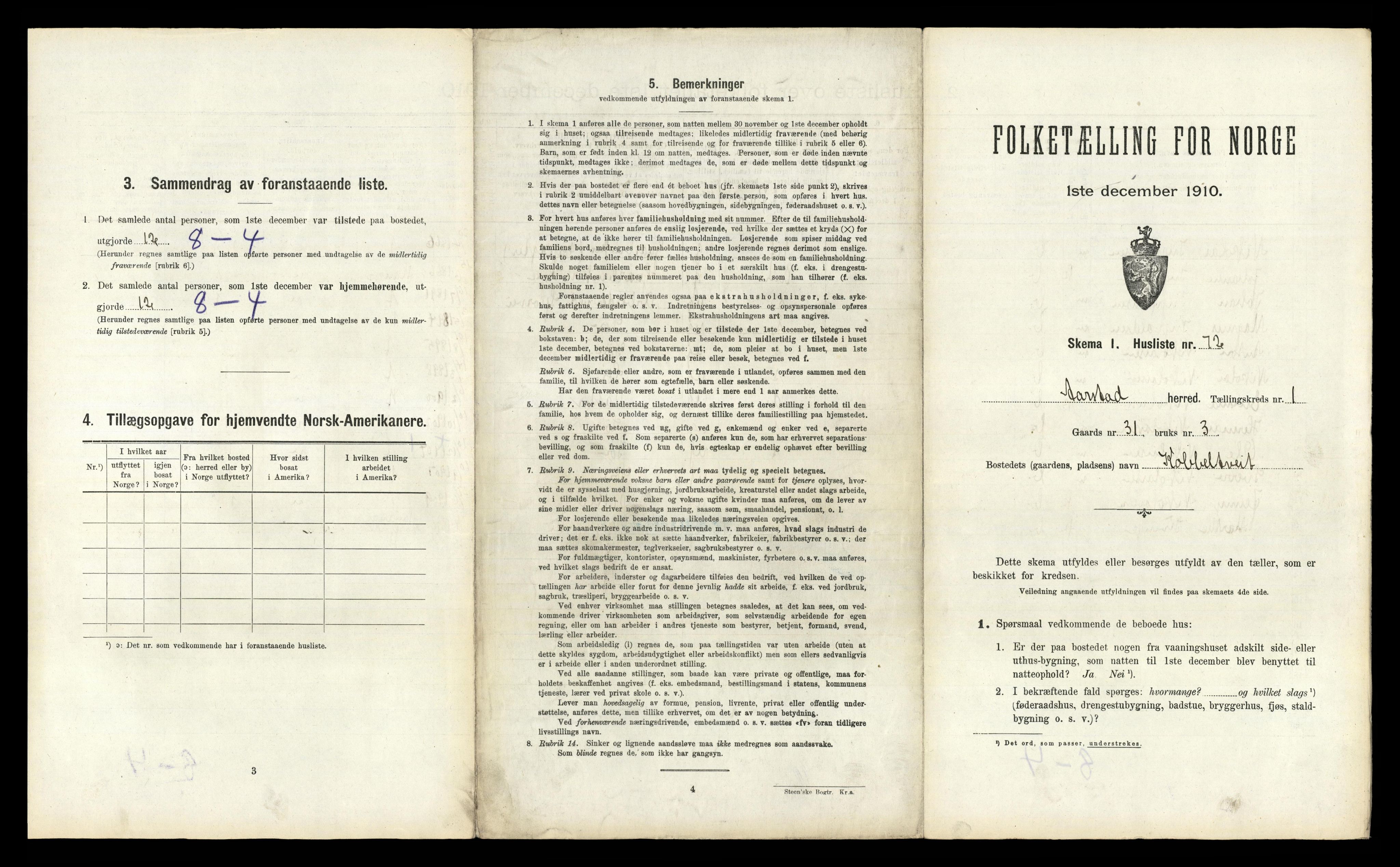 RA, 1910 census for Årstad, 1910, p. 192