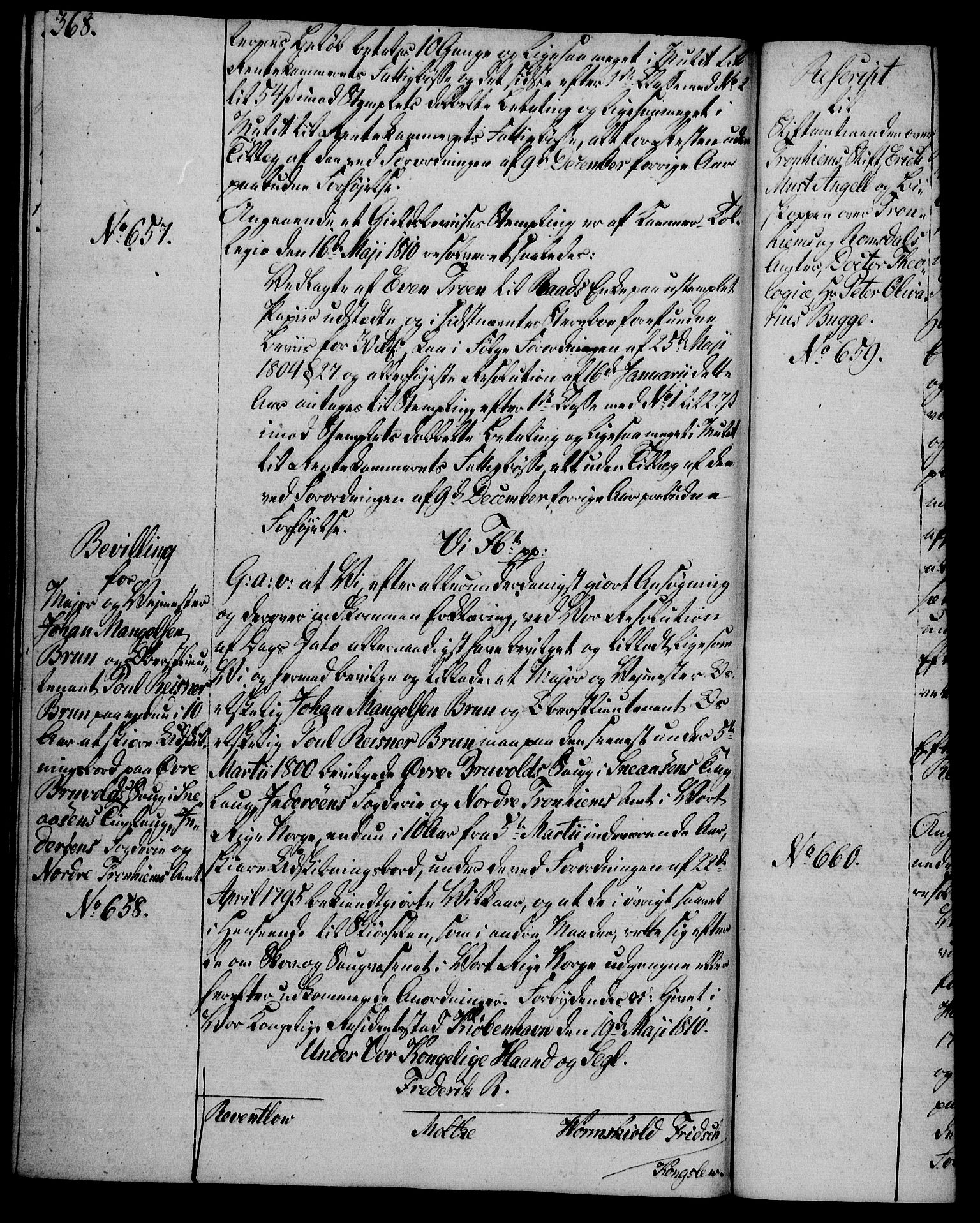 Rentekammeret, Kammerkanselliet, AV/RA-EA-3111/G/Gg/Gga/L0019: Norsk ekspedisjonsprotokoll med register (merket RK 53.19), 1807-1810, p. 368