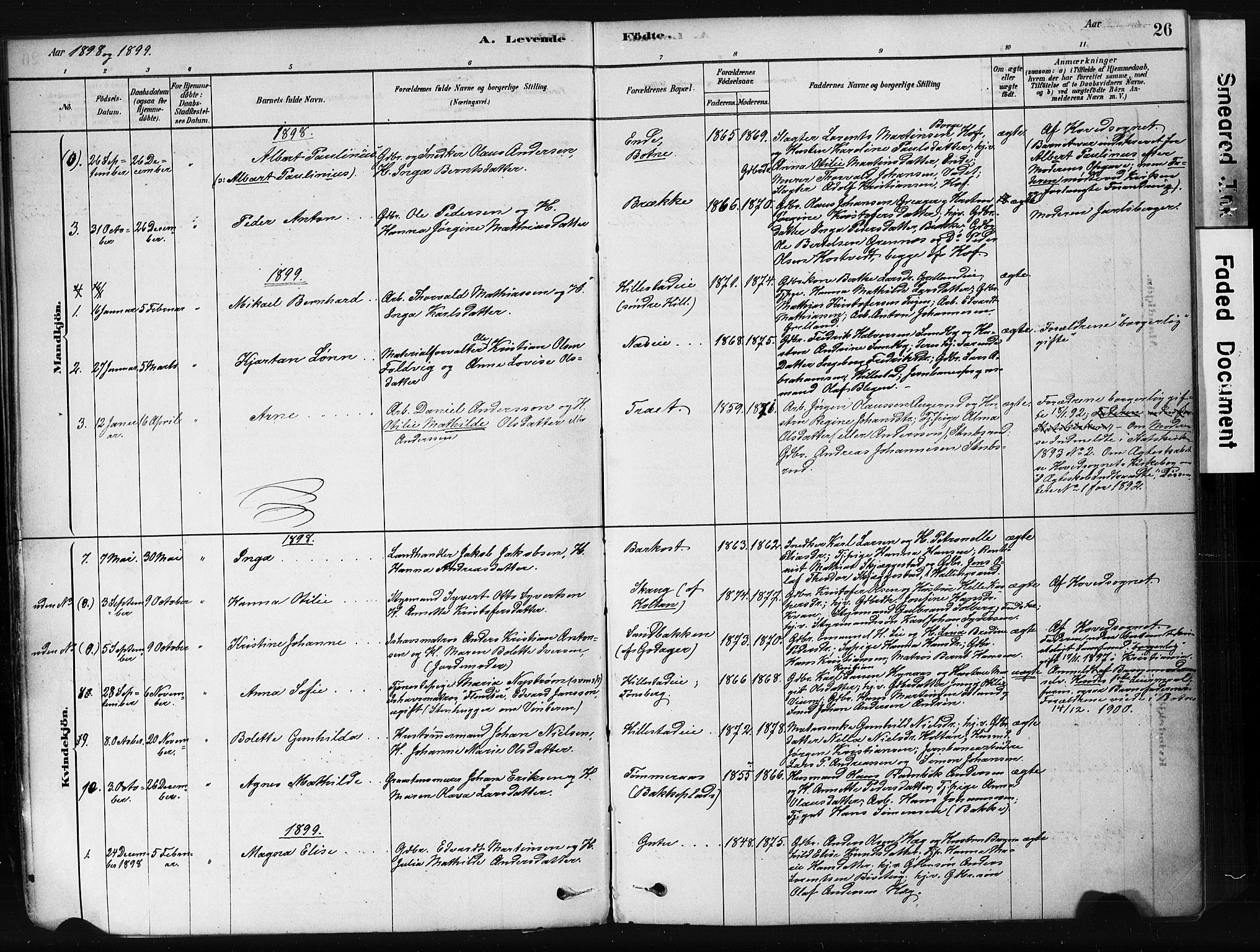 Botne kirkebøker, AV/SAKO-A-340/F/Fb/L0001: Parish register (official) no. II 1, 1878-1902, p. 26