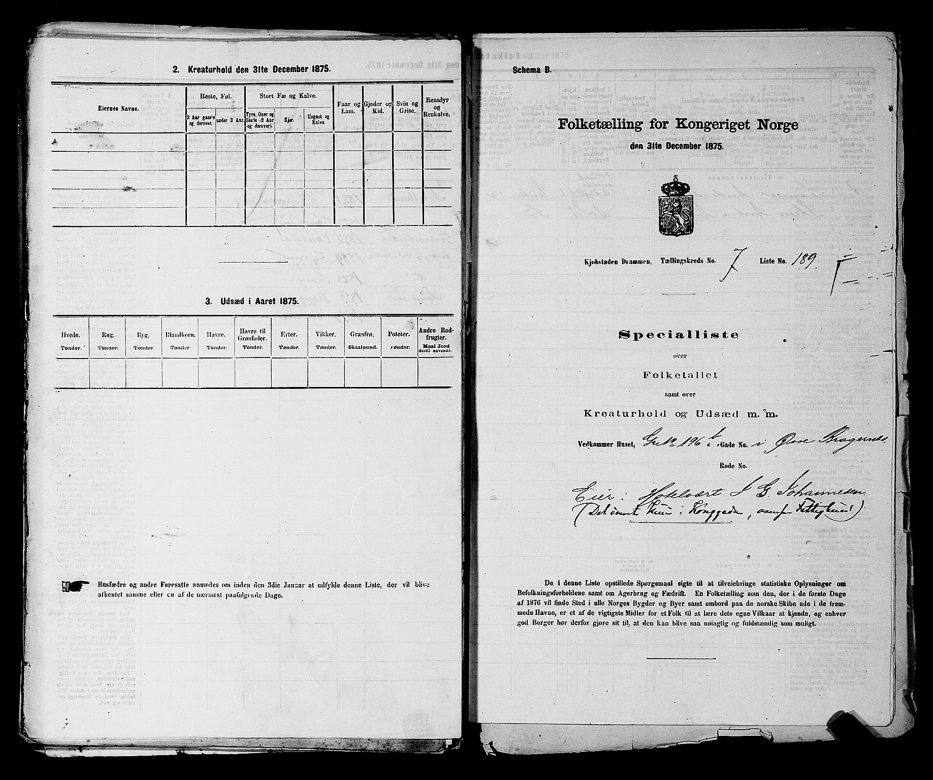 SAKO, 1875 census for 0602 Drammen, 1875, p. 666