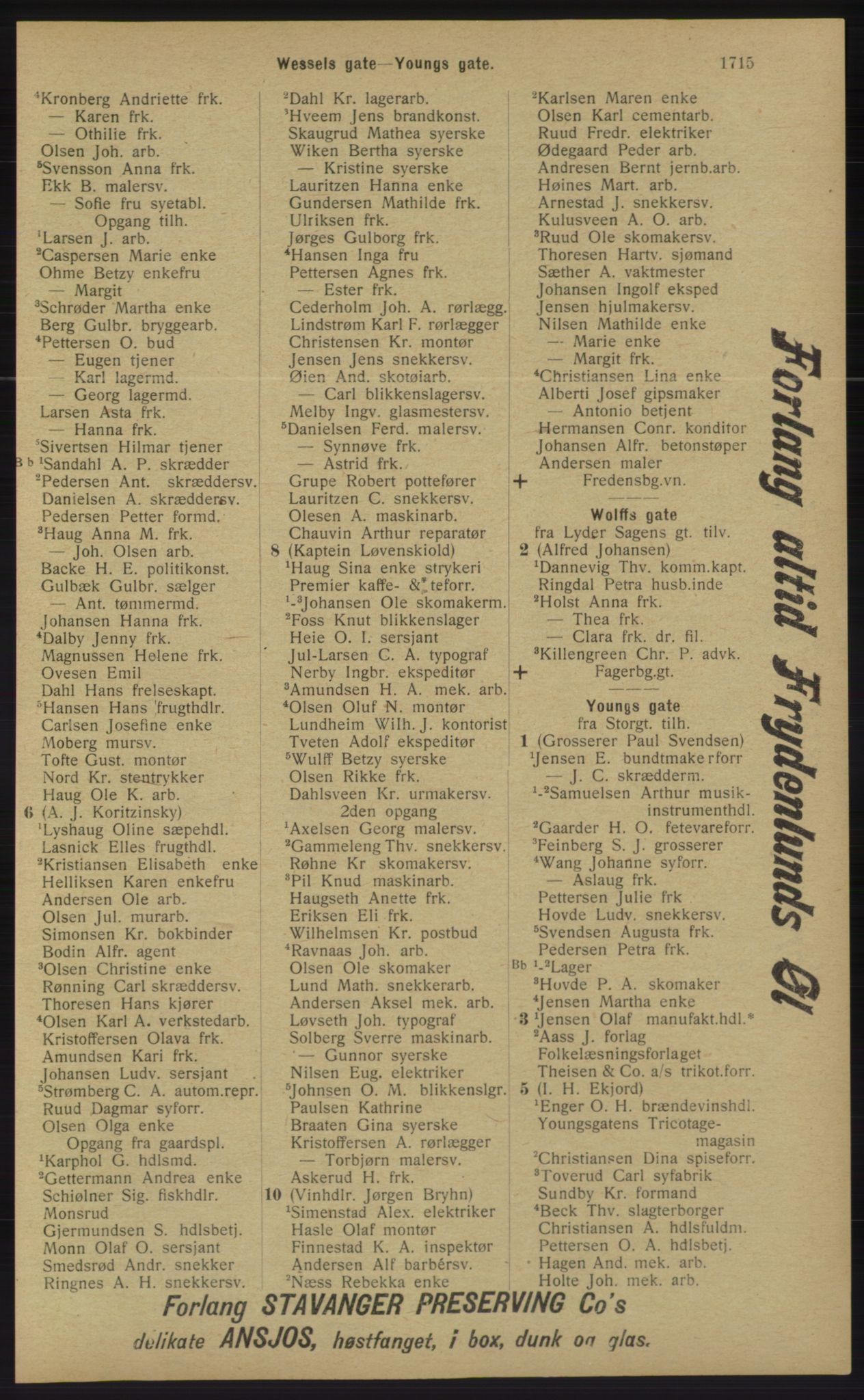 Kristiania/Oslo adressebok, PUBL/-, 1913, p. 1671