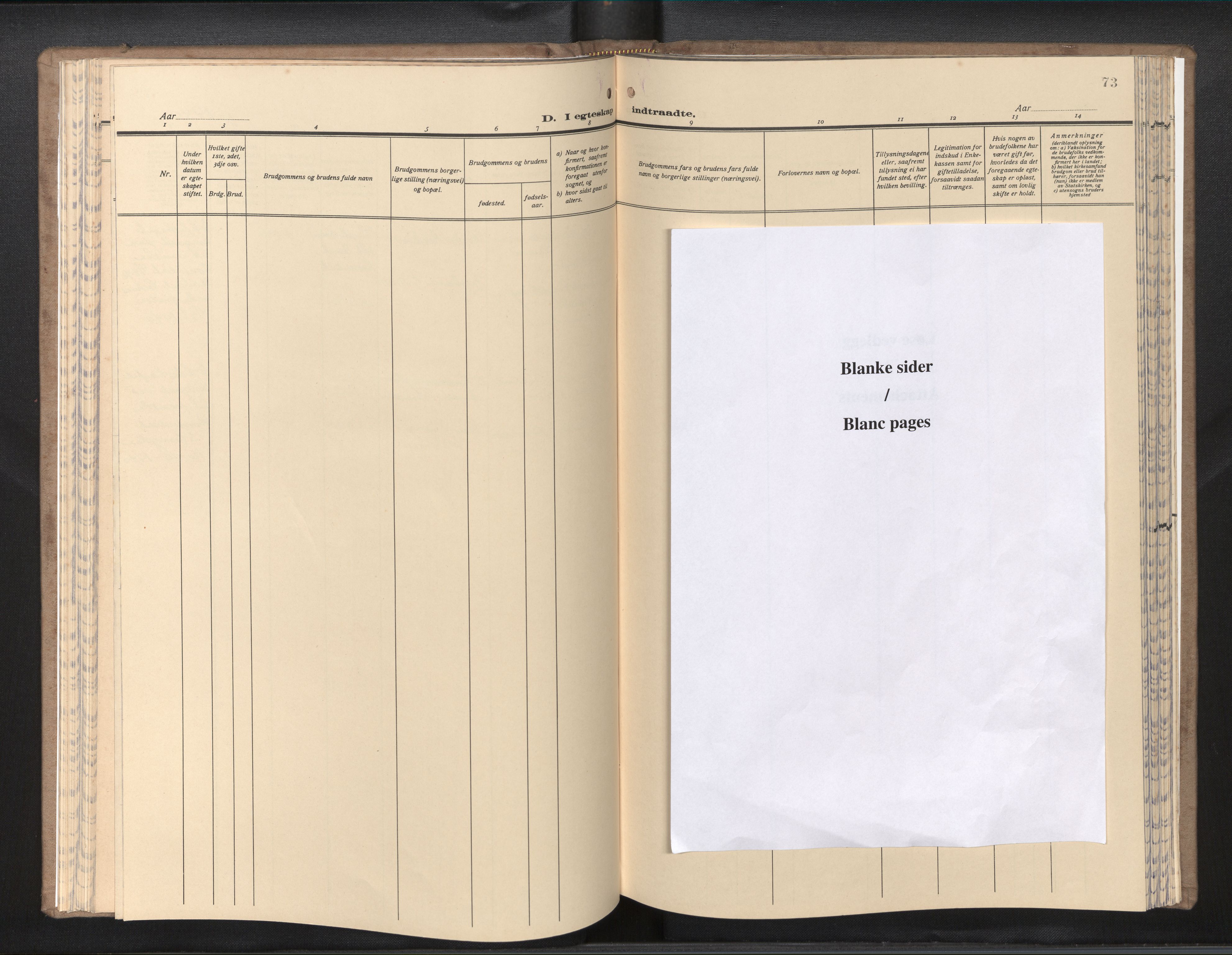  Den norske sjømannsmisjon i utlandet/Kinesiske havner (Shanghai-Hong Kong), SAB/SAB/PA-0120/H/Ha/Hab/L0001: Parish register (official) no. A 1, 1933-1947, p. 72b-73a