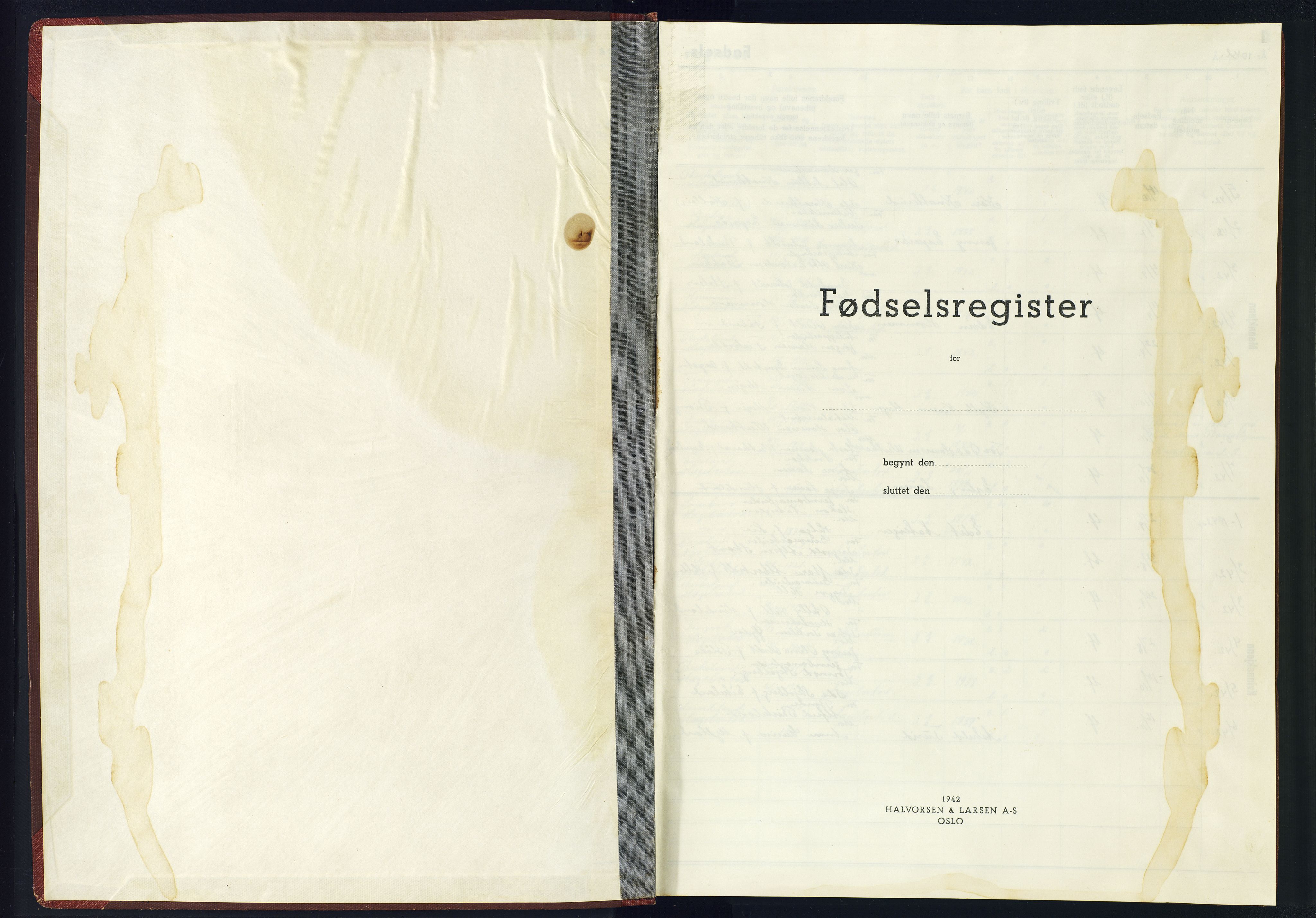 Hægebostad sokneprestkontor, AV/SAK-1111-0024/J/Jb/L0001: Birth register no. II.6.1, 1942-1945