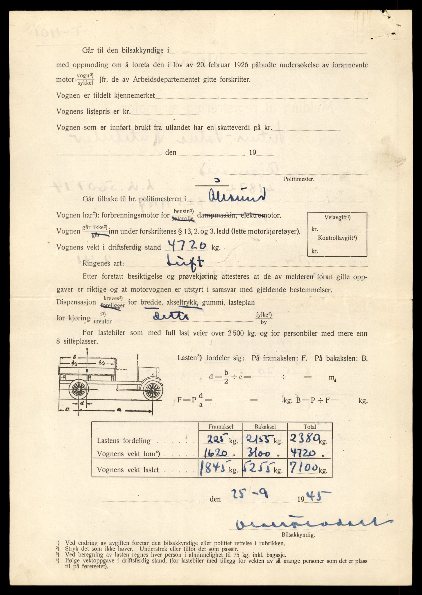 Møre og Romsdal vegkontor - Ålesund trafikkstasjon, AV/SAT-A-4099/F/Fe/L0010: Registreringskort for kjøretøy T 1050 - T 1169, 1927-1998, p. 1713