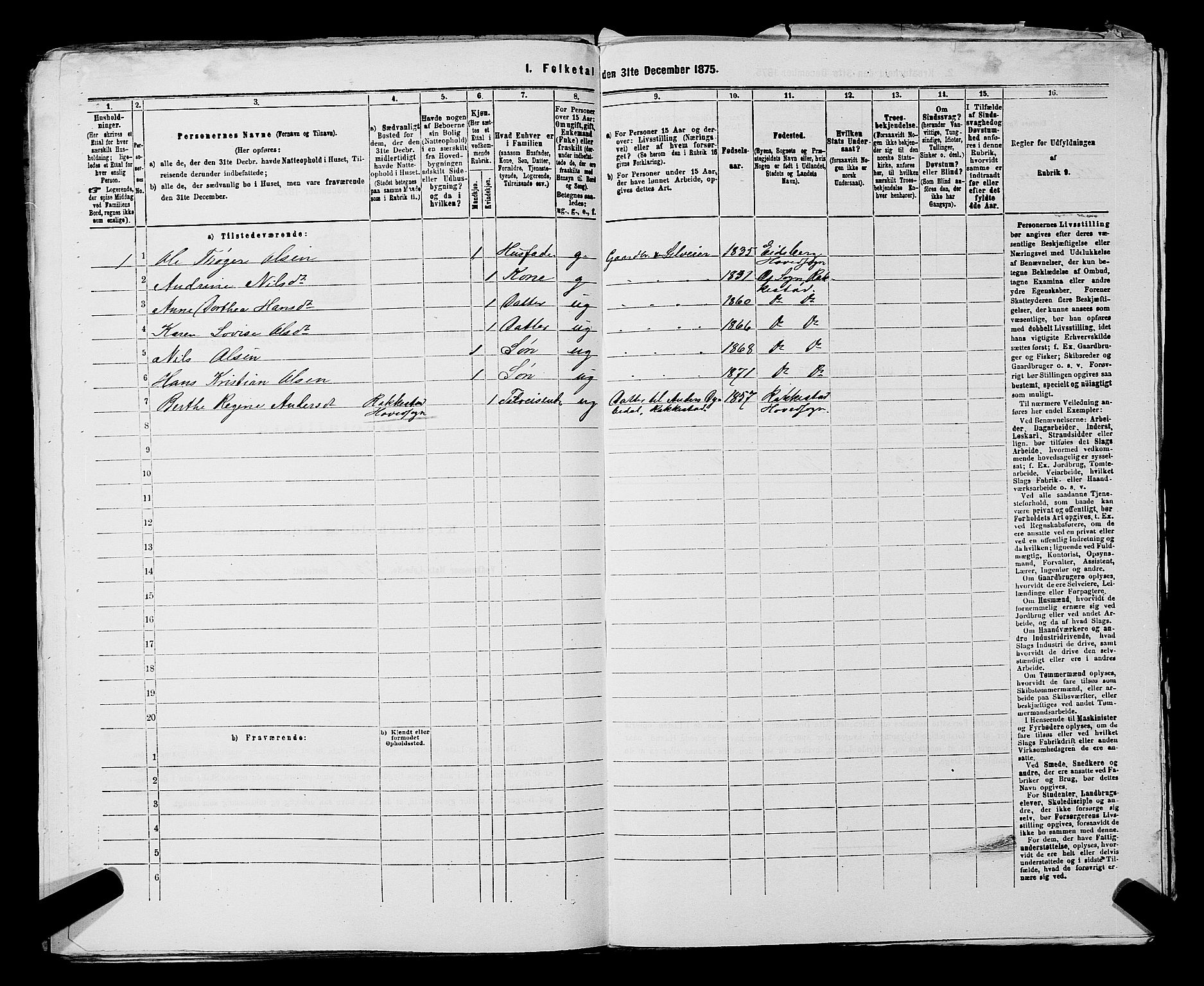 RA, 1875 census for 0128P Rakkestad, 1875, p. 2193