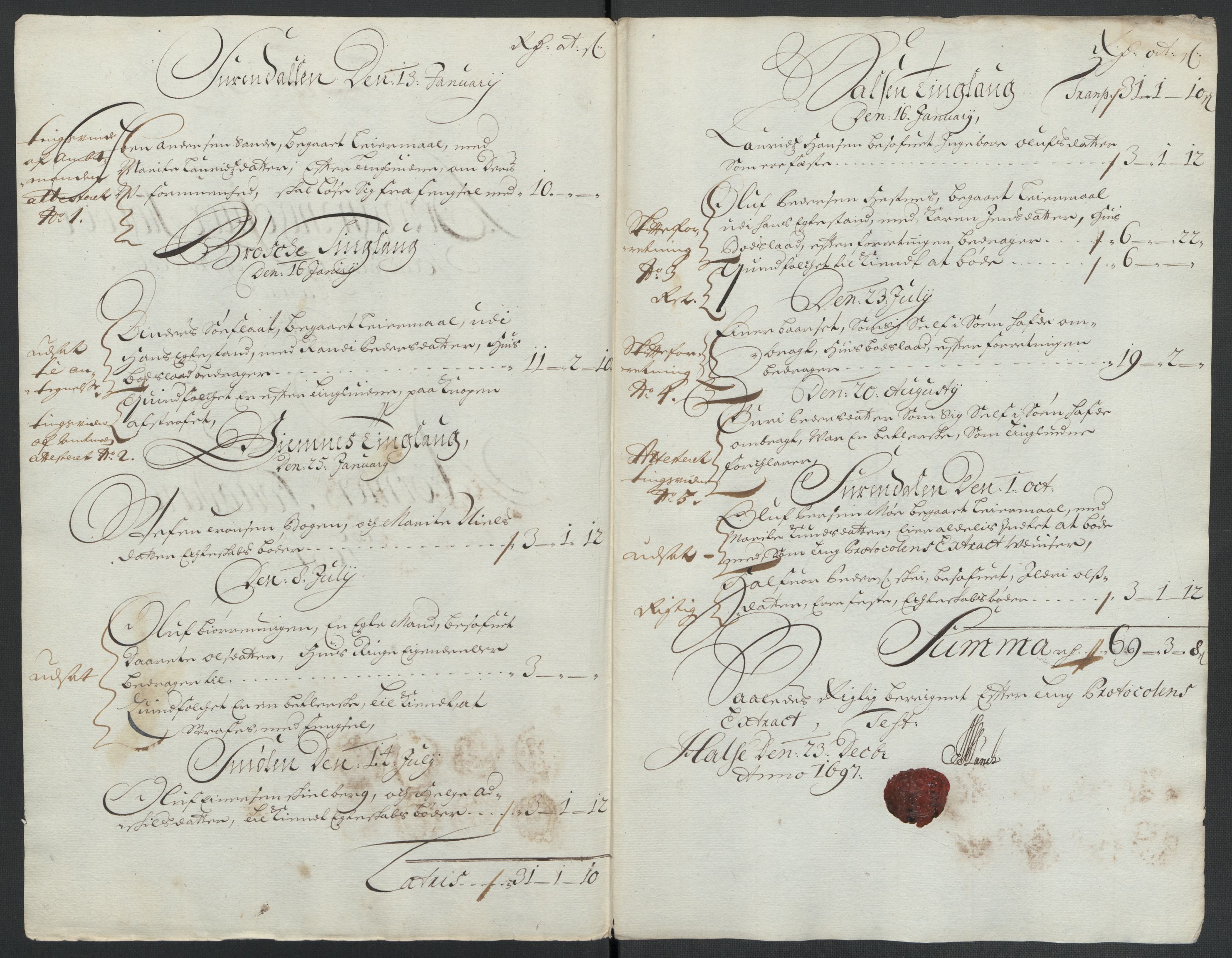 Rentekammeret inntil 1814, Reviderte regnskaper, Fogderegnskap, RA/EA-4092/R56/L3737: Fogderegnskap Nordmøre, 1697-1698, p. 109