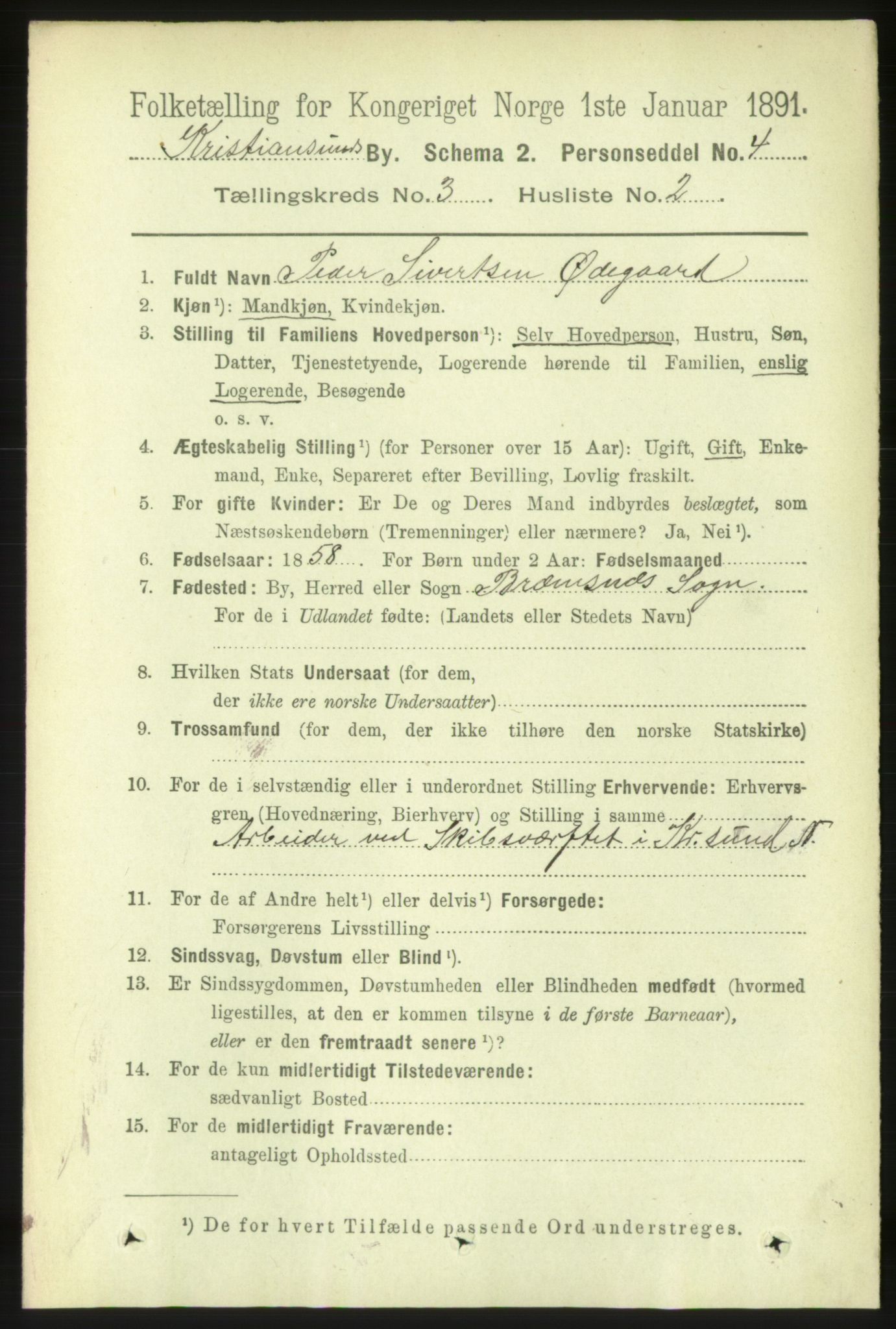 RA, 1891 census for 1503 Kristiansund, 1891, p. 2801