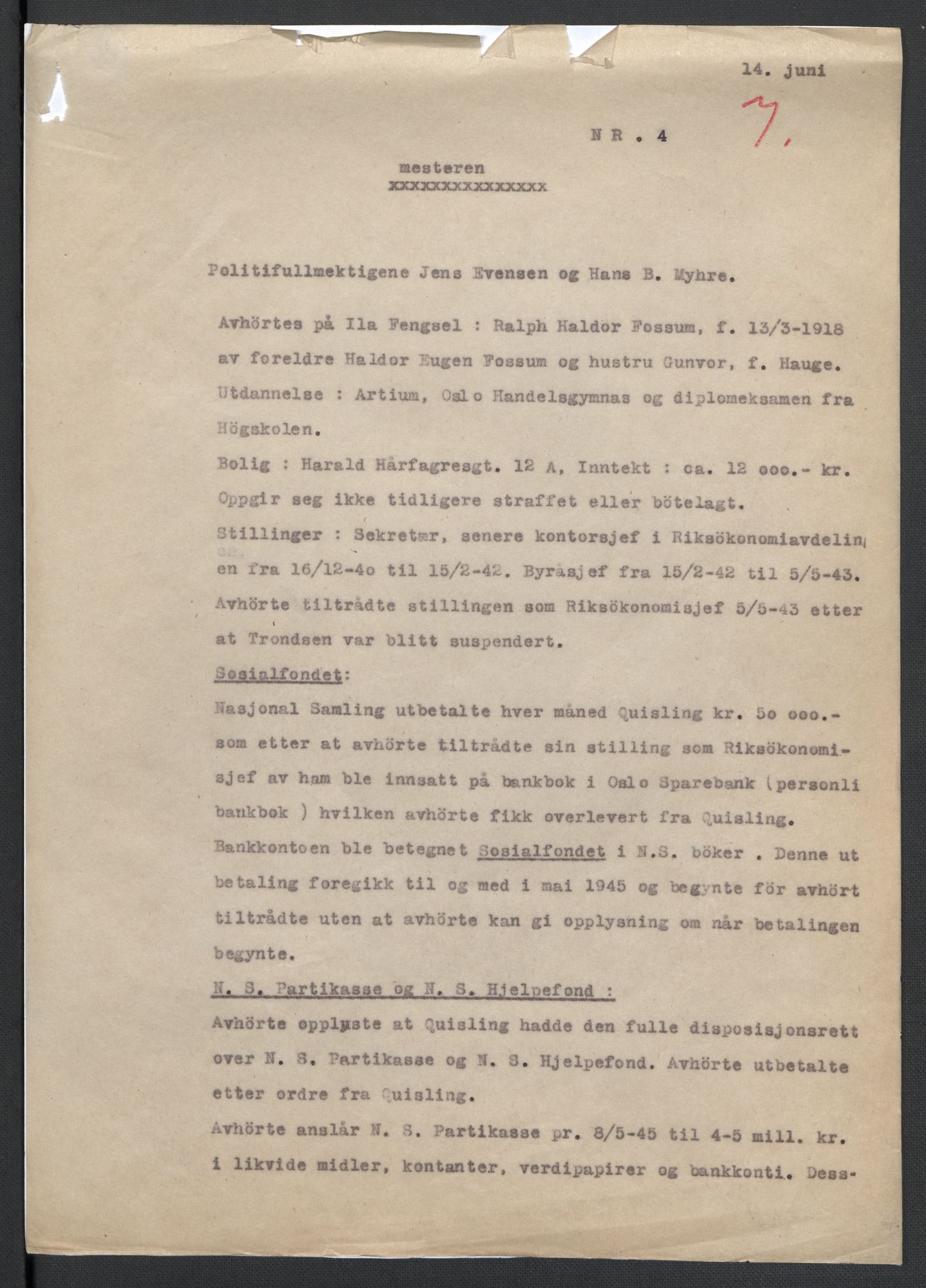 Landssvikarkivet, Oslo politikammer, AV/RA-S-3138-01/D/Da/L0003: Dnr. 29, 1945, p. 2608