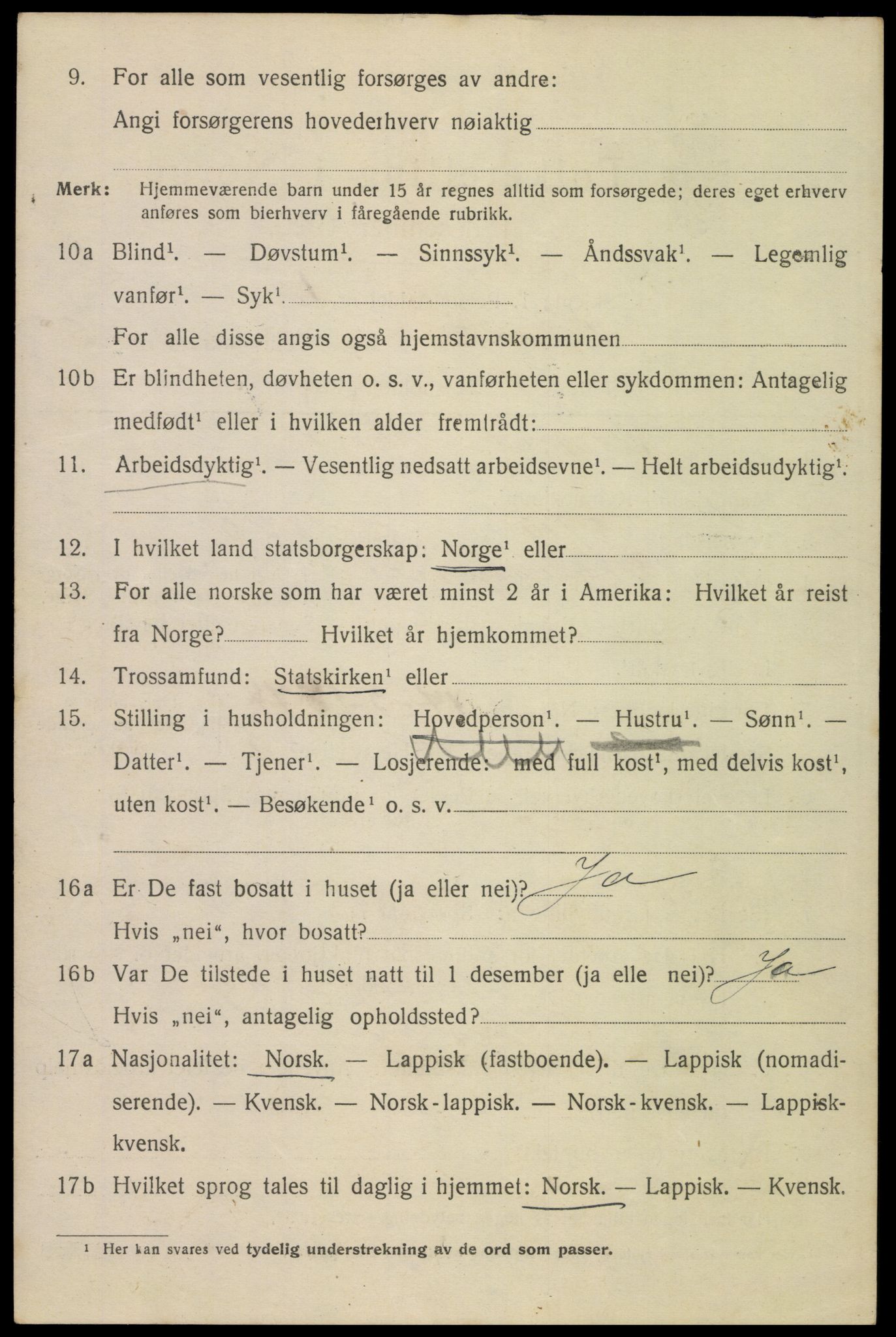 SAT, 1920 census for Bodø, 1920, p. 8438