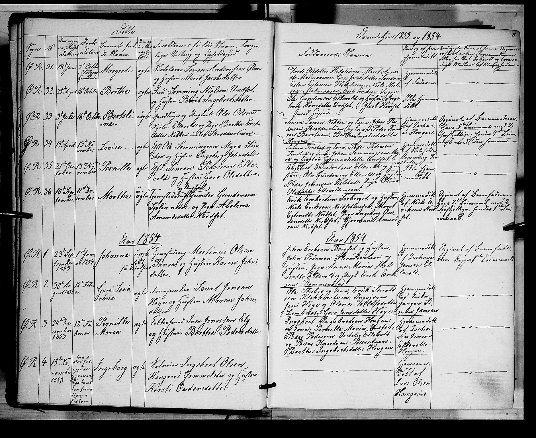 Rendalen prestekontor, AV/SAH-PREST-054/H/Ha/Haa/L0005: Parish register (official) no. 5, 1853-1866, p. 8