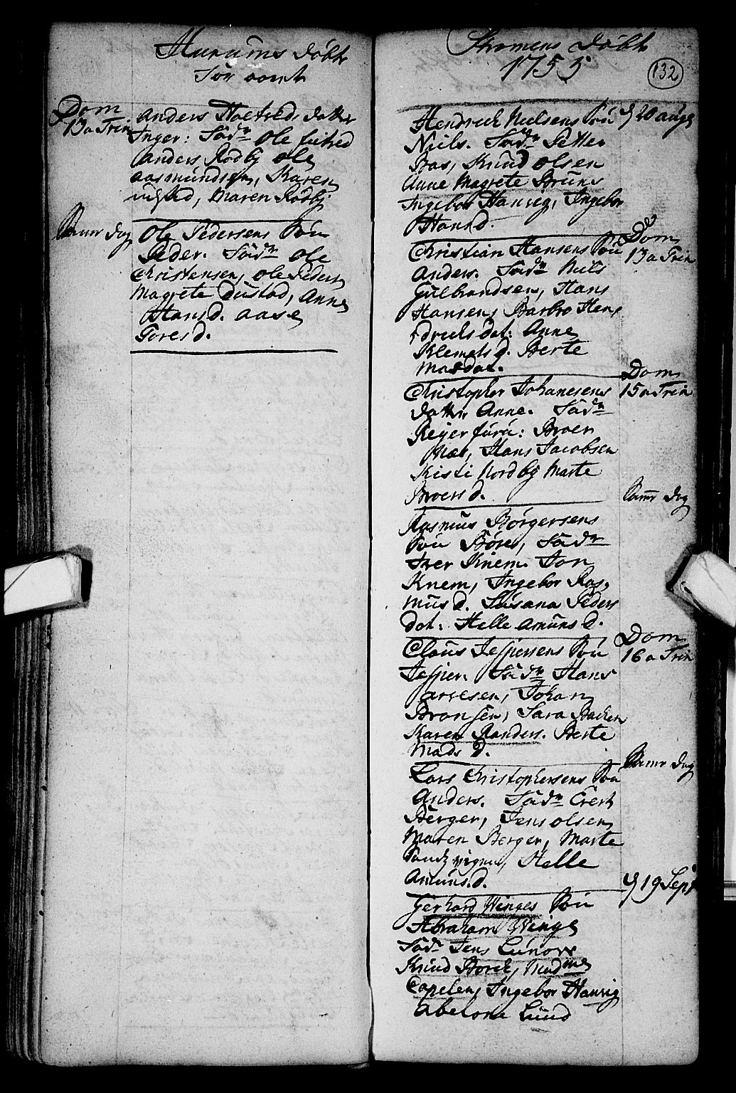 Hurum kirkebøker, AV/SAKO-A-229/F/Fa/L0002: Parish register (official) no. 2, 1733-1757, p. 132