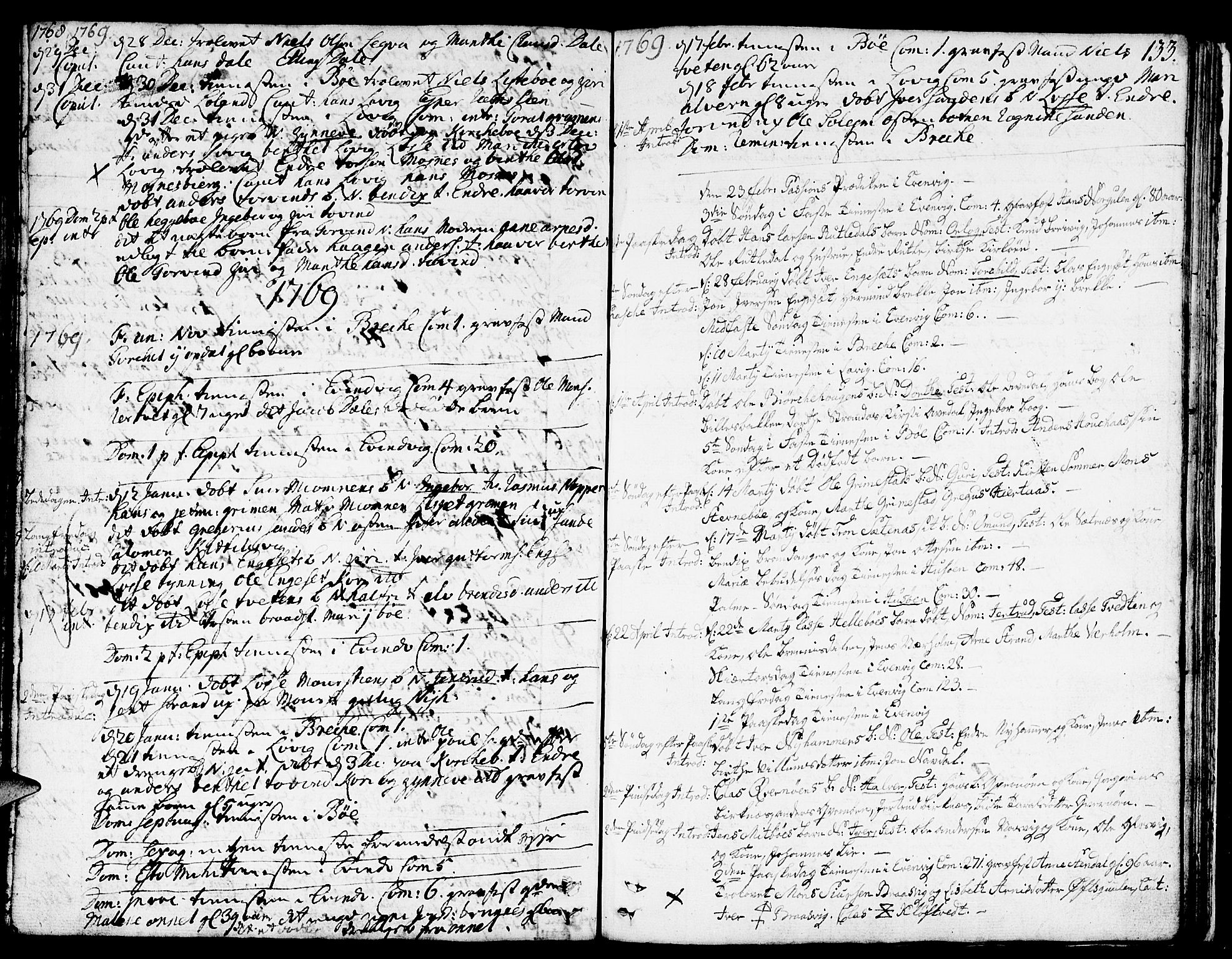 Gulen sokneprestembete, SAB/A-80201/H/Haa/Haaa/L0012: Parish register (official) no. A 12, 1749-1776, p. 133