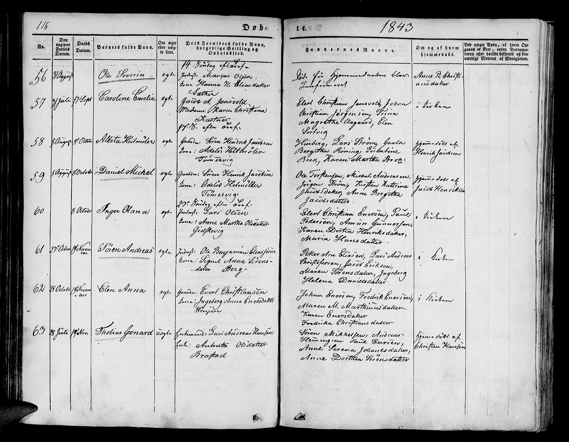 Tranøy sokneprestkontor, SATØ/S-1313/I/Ia/Iaa/L0005kirke: Parish register (official) no. 5, 1829-1844, p. 116