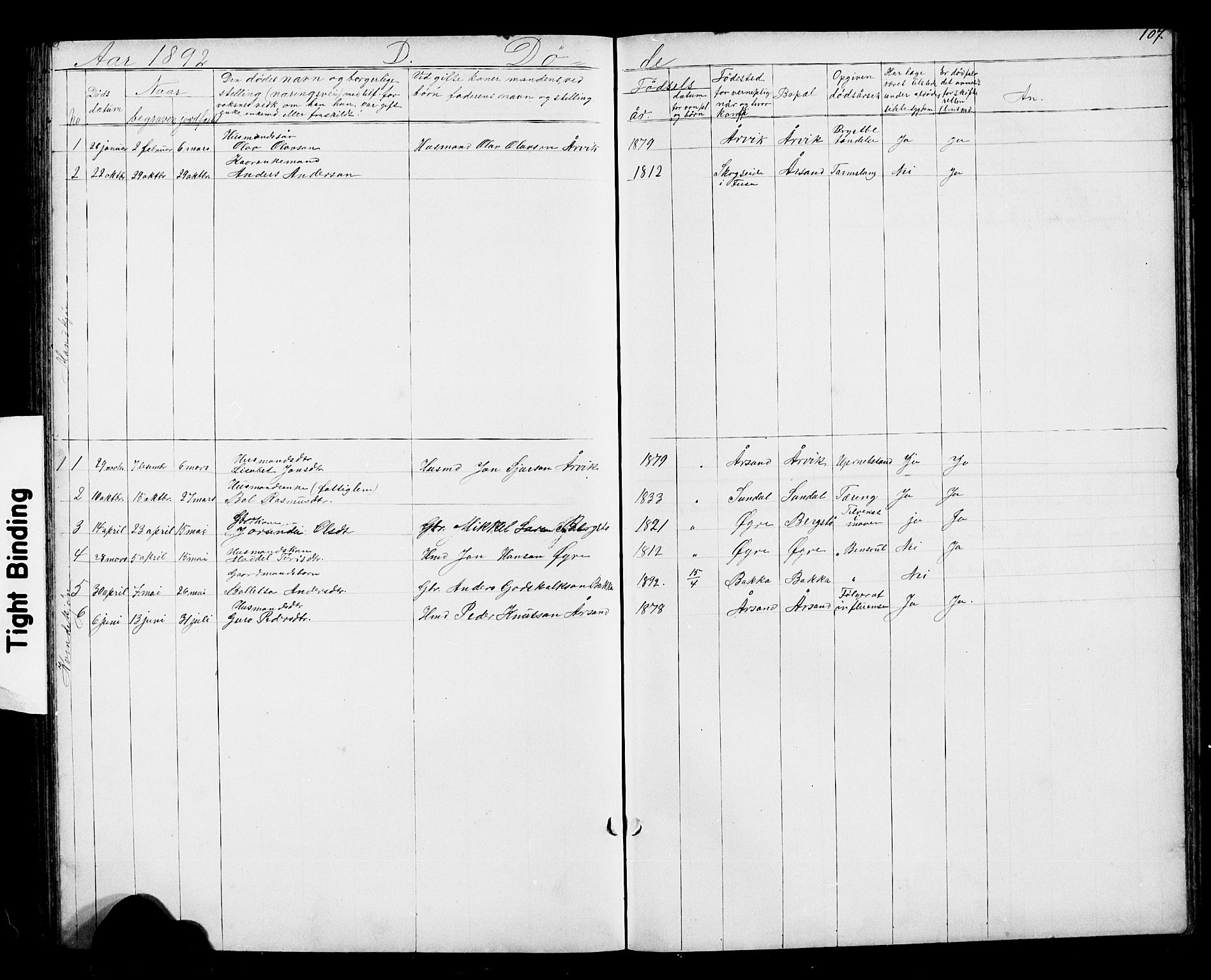 Kvinnherad sokneprestembete, AV/SAB-A-76401/H/Hab: Parish register (copy) no. D 1, 1856-1905, p. 107