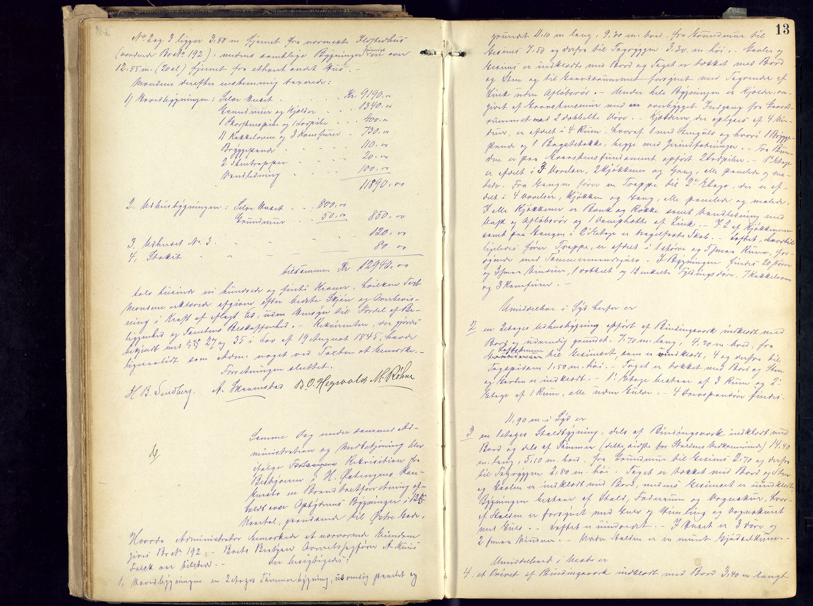Norges Brannkasse, Hamar, AV/SAH-NBRANH-006/F/Fa/L0003: Branntakstprotokoll, 1886-1897, p. 12b-13a