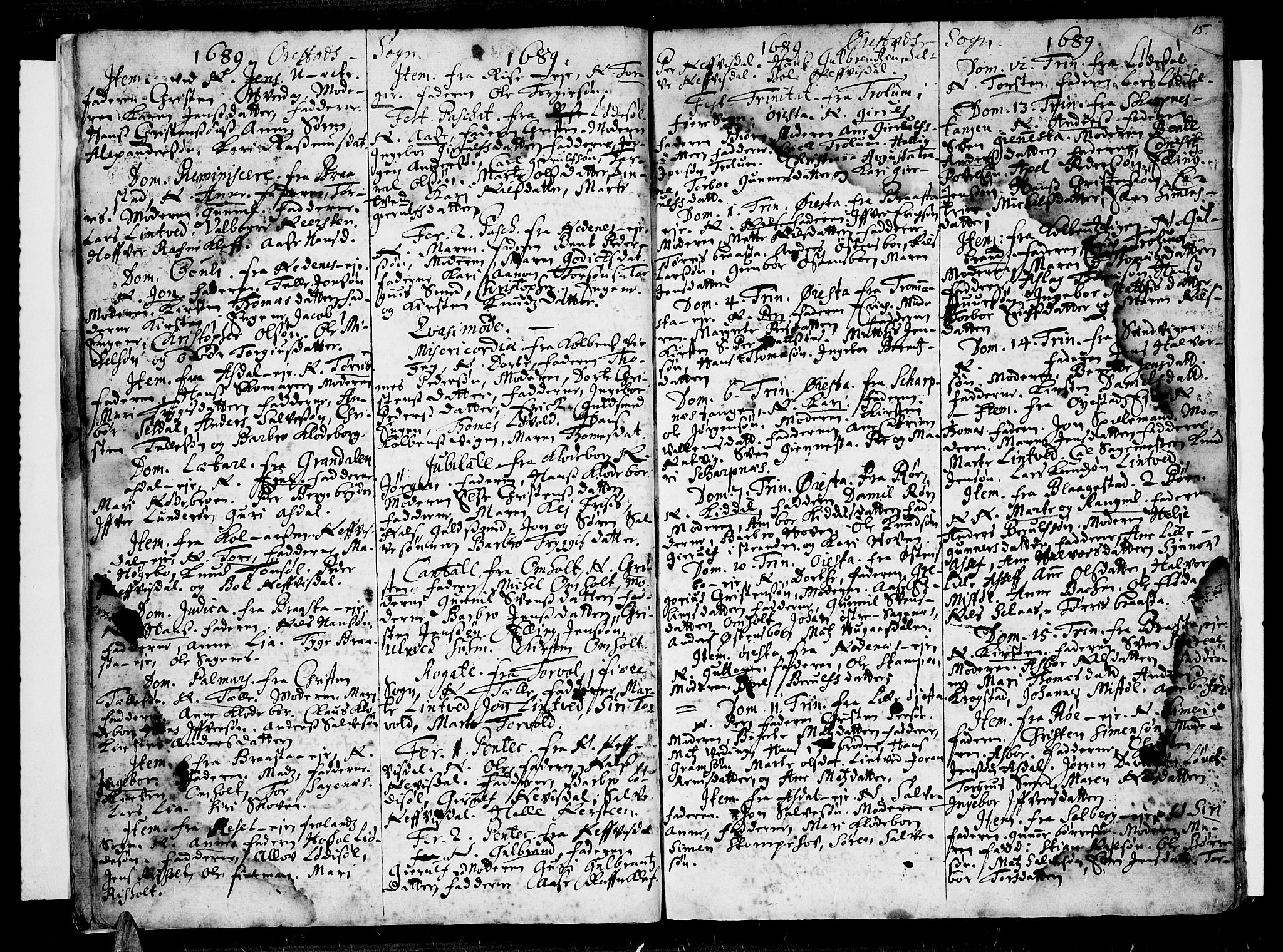 Øyestad sokneprestkontor, AV/SAK-1111-0049/F/Fa/L0001: Parish register (official) no. A 1 /1, 1630-1691, p. 15