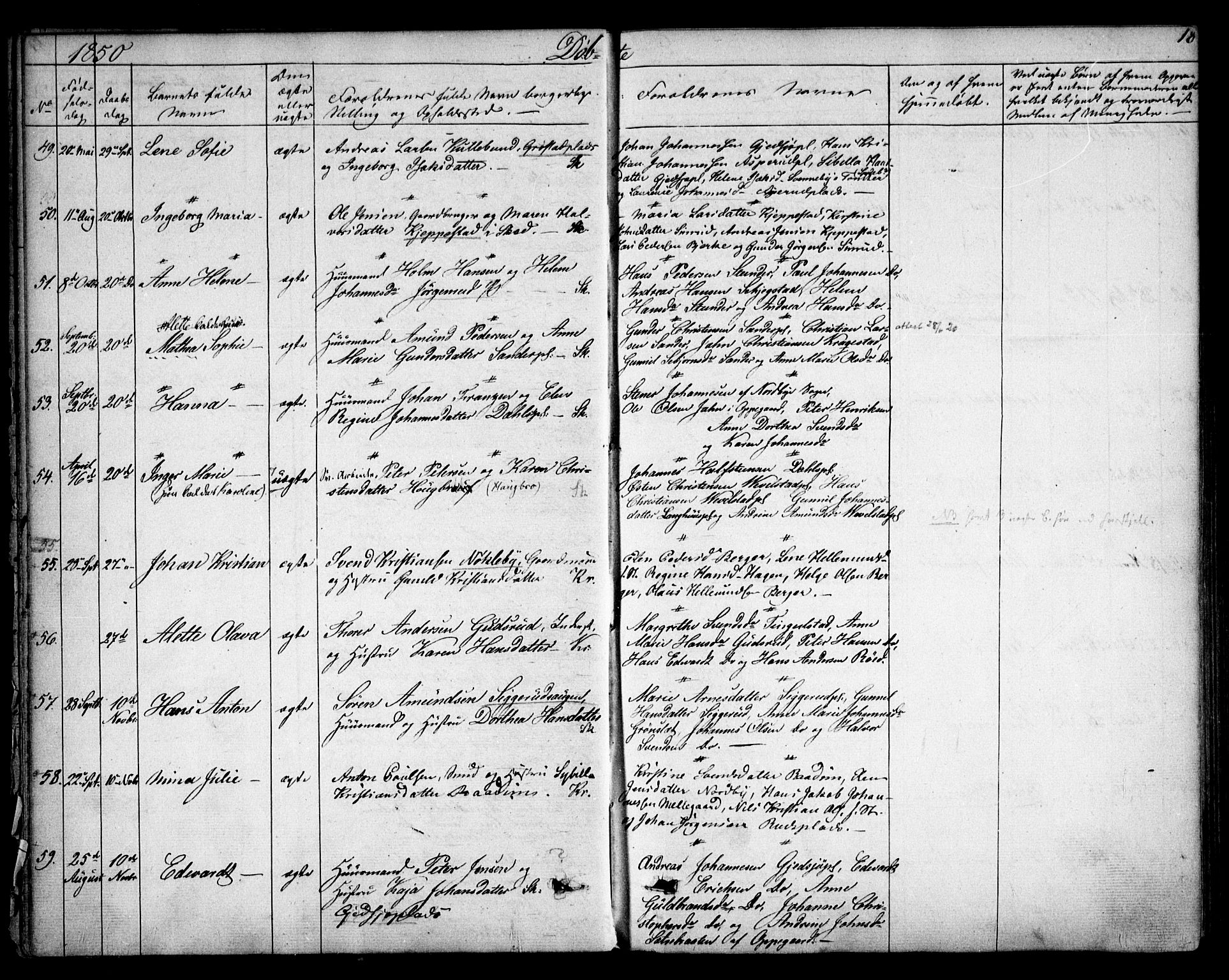 Kråkstad prestekontor Kirkebøker, AV/SAO-A-10125a/F/Fa/L0006: Parish register (official) no. I 6, 1848-1857, p. 18