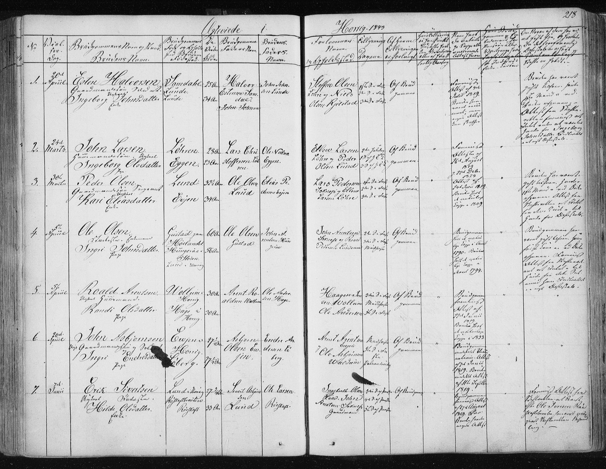 Ministerialprotokoller, klokkerbøker og fødselsregistre - Sør-Trøndelag, AV/SAT-A-1456/687/L0998: Parish register (official) no. 687A05 /2, 1843-1849, p. 218