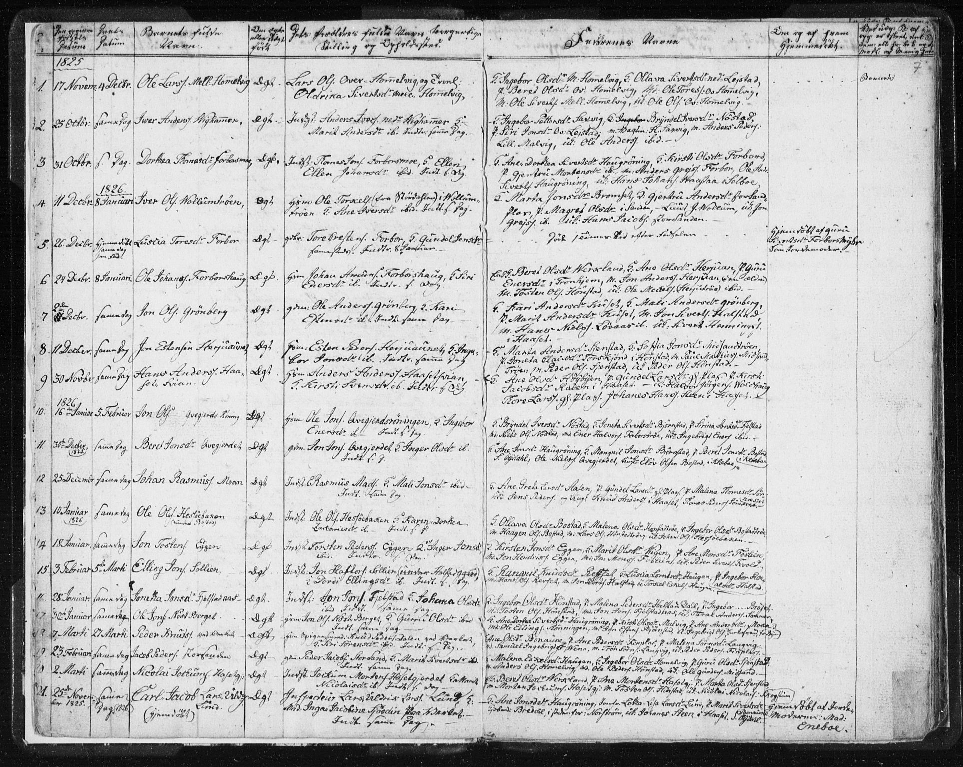 Ministerialprotokoller, klokkerbøker og fødselsregistre - Sør-Trøndelag, SAT/A-1456/616/L0404: Parish register (official) no. 616A01, 1823-1831, p. 7