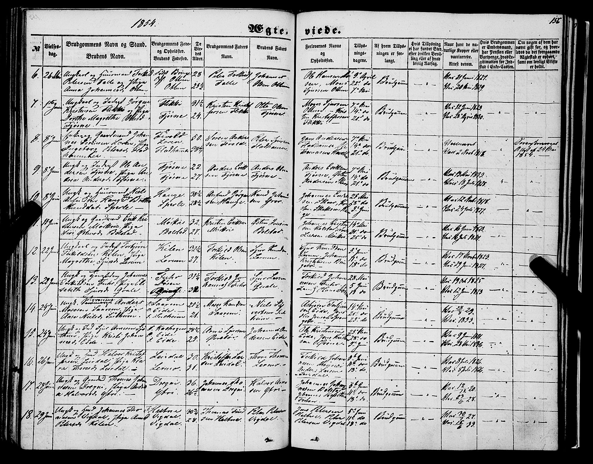 Luster sokneprestembete, AV/SAB-A-81101/H/Haa/Haaa/L0007: Parish register (official) no. A 7, 1849-1859, p. 156