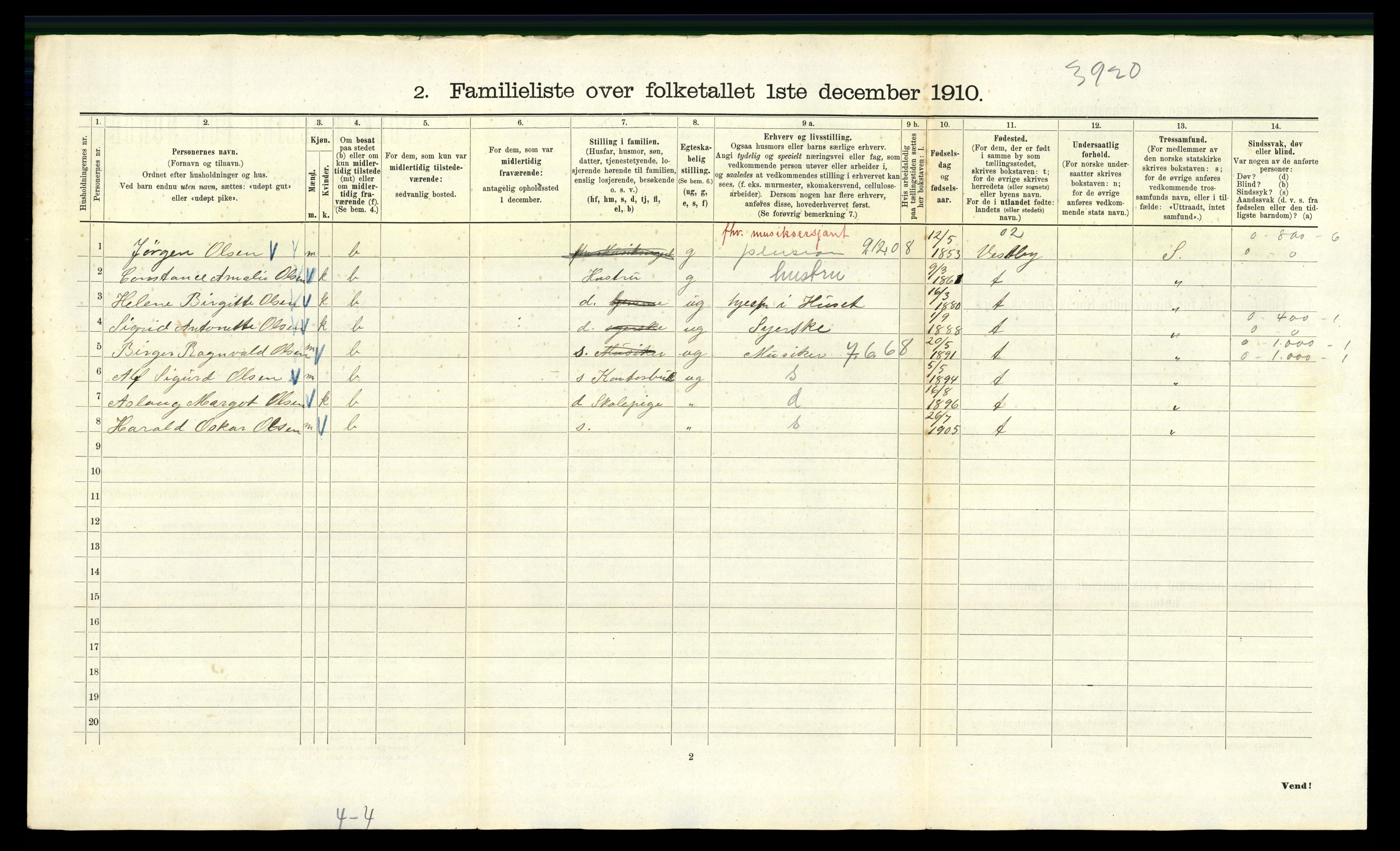 RA, 1910 census for Kristiania, 1910, p. 17908