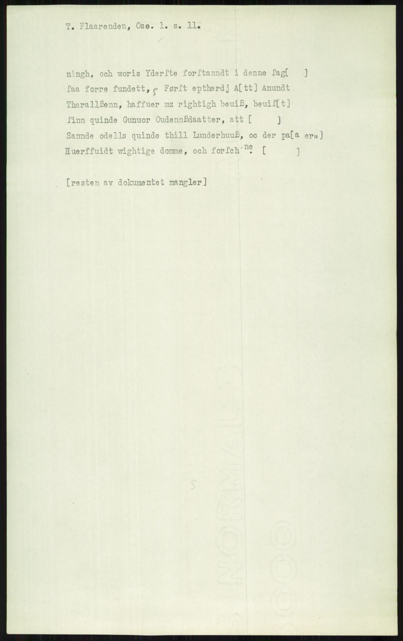 Samlinger til kildeutgivelse, Diplomavskriftsamlingen, AV/RA-EA-4053/H/Ha, p. 1943