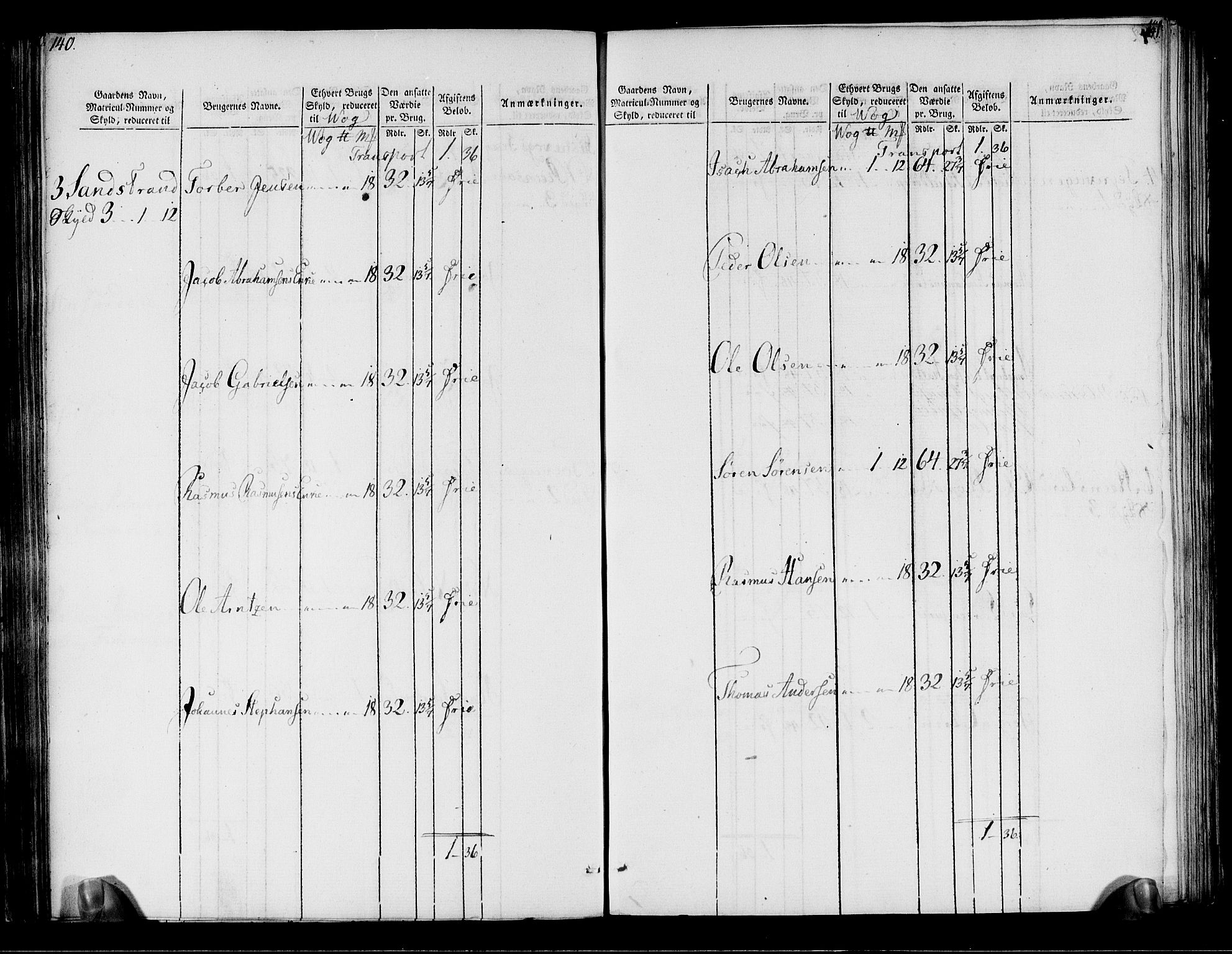 Rentekammeret inntil 1814, Realistisk ordnet avdeling, AV/RA-EA-4070/N/Ne/Nea/L0171: Senja og Tromsø fogderi. Oppebørselsregister, 1803-1804, p. 72