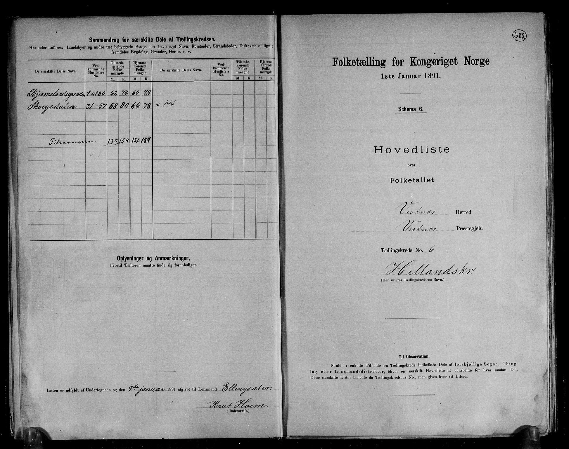 RA, 1891 census for 1535 Vestnes, 1891, p. 17