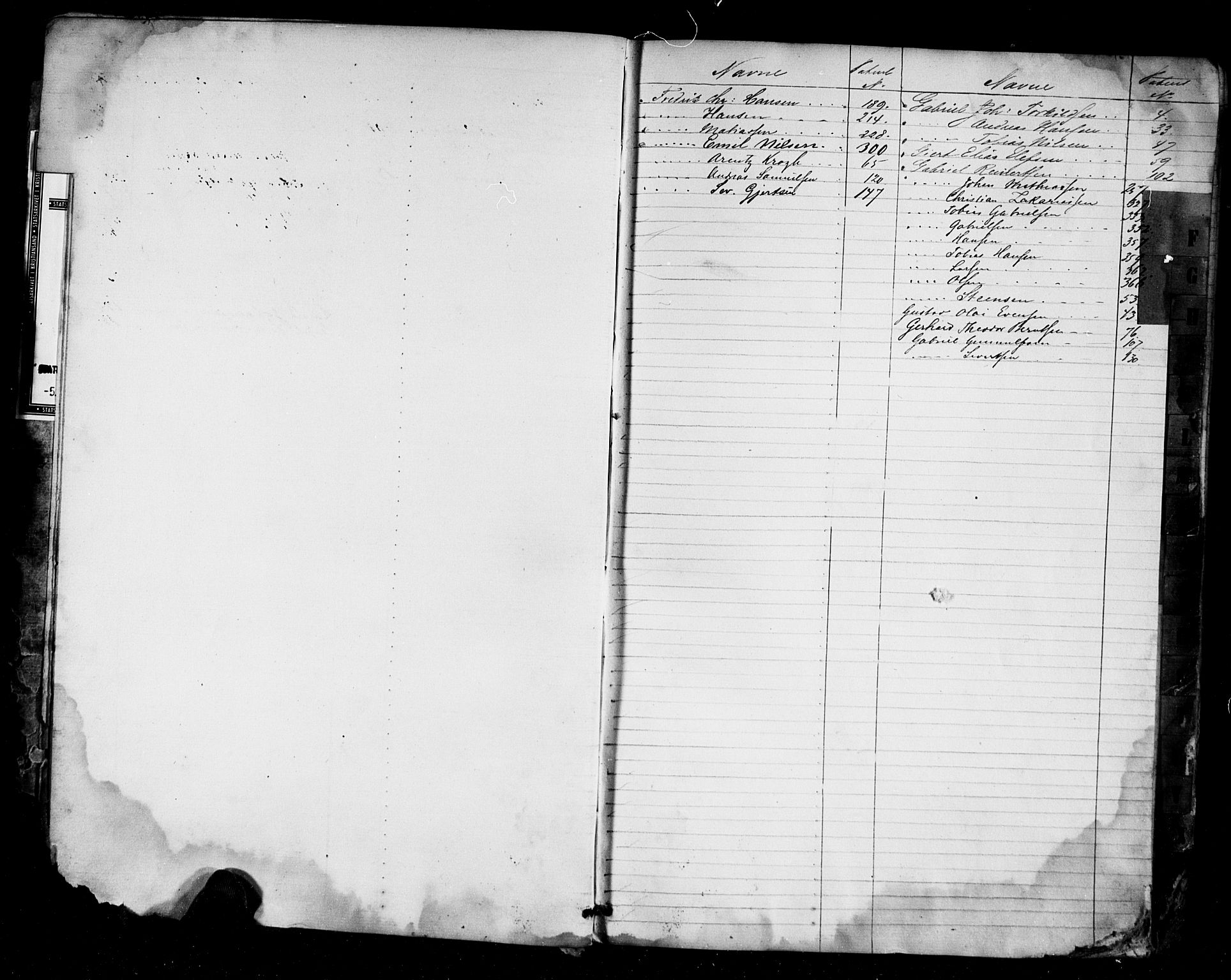Flekkefjord mønstringskrets, SAK/2031-0018/F/Fa/L0001: Annotasjonsrulle nr 1-435 med register, N-1, 1860-1867, p. 4
