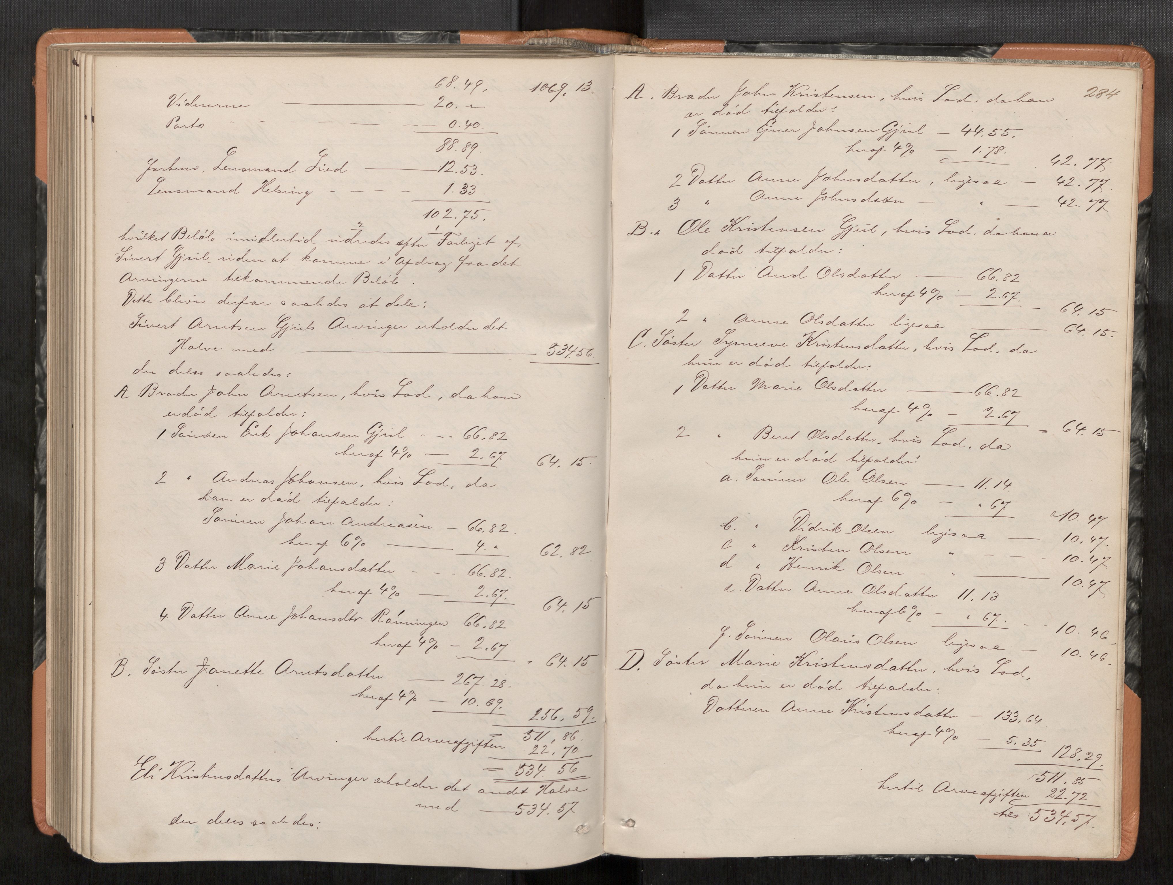 Nordmøre sorenskriveri, AV/SAT-A-4132/1/3/3A/L0038: Utlodningsprotokoll nr. 07, 1877-1881, p. 284