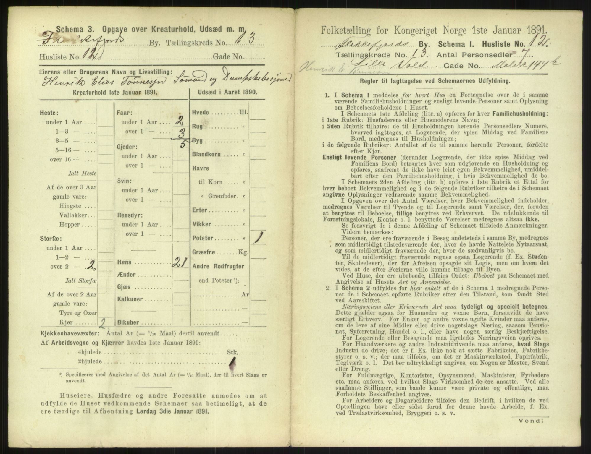 RA, 1891 census for 1004 Flekkefjord, 1891, p. 474