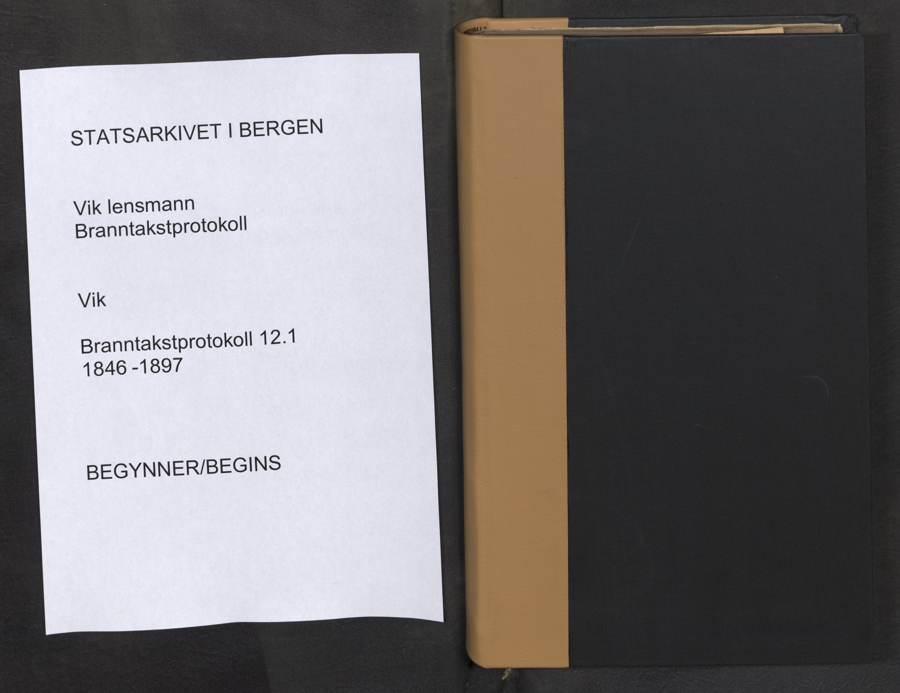 Lensmannen i Vik, AV/SAB-A-30301/0012/L0001: Branntakstprotokoll, 1846-1897