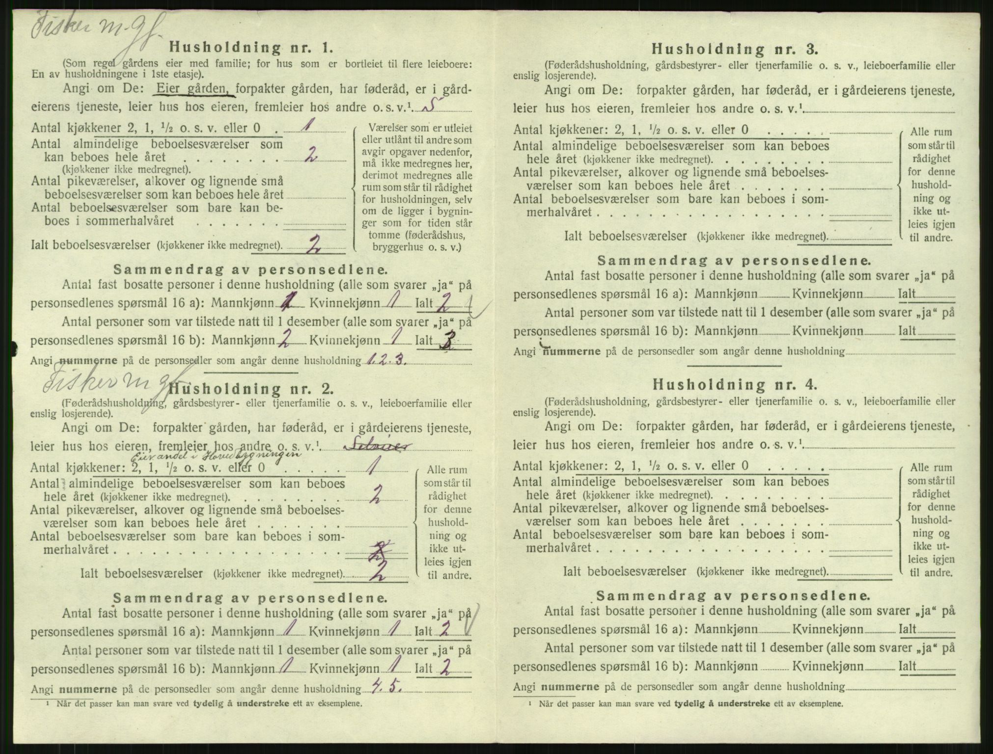 SAT, 1920 census for Kornstad, 1920, p. 366