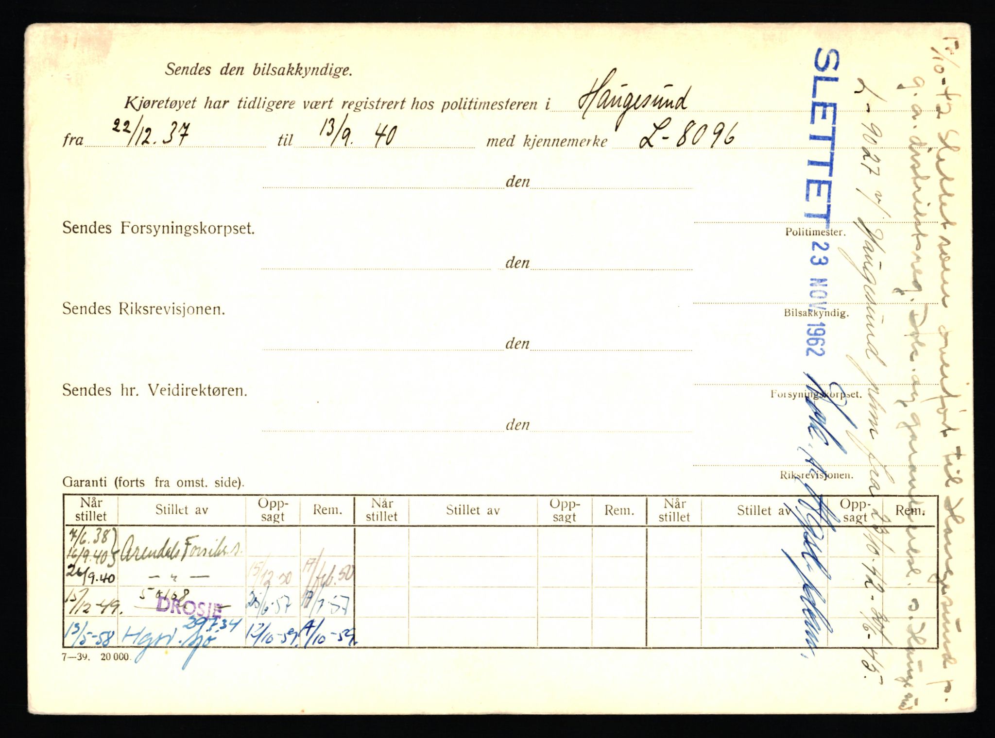 Stavanger trafikkstasjon, AV/SAST-A-101942/0/F/L0024: L-13000 - L-13499, 1930-1971, p. 156