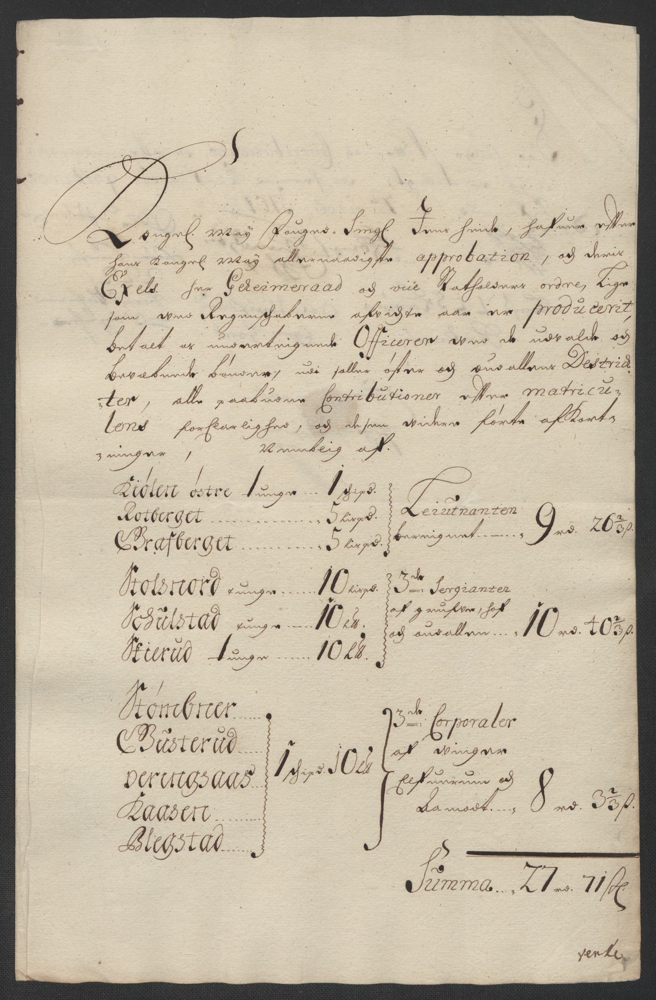 Rentekammeret inntil 1814, Reviderte regnskaper, Fogderegnskap, RA/EA-4092/R13/L0839: Fogderegnskap Solør, Odal og Østerdal, 1701, p. 241