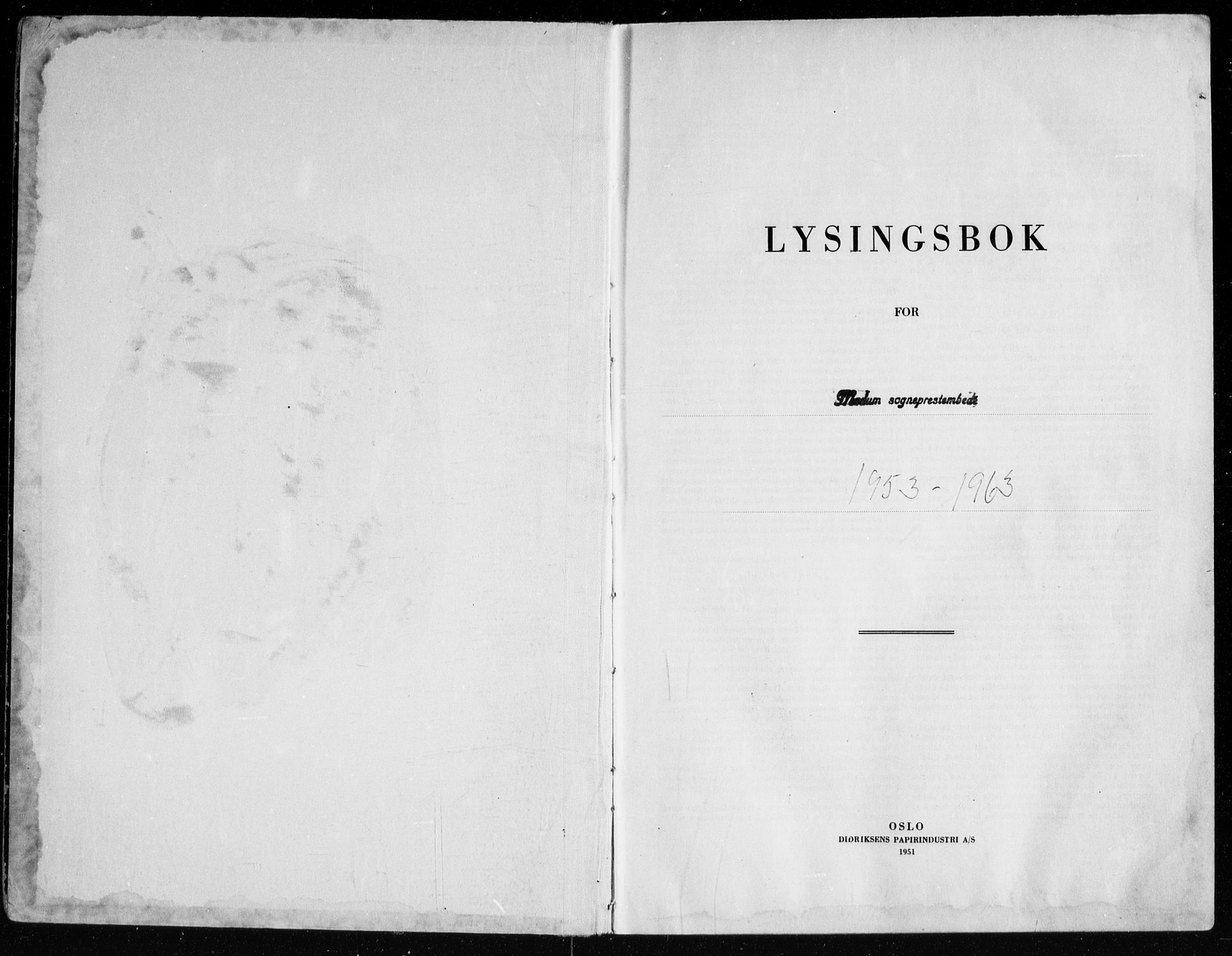 Modum kirkebøker, AV/SAKO-A-234/H/Ha/L0006: Banns register no. I 6, 1953-1963