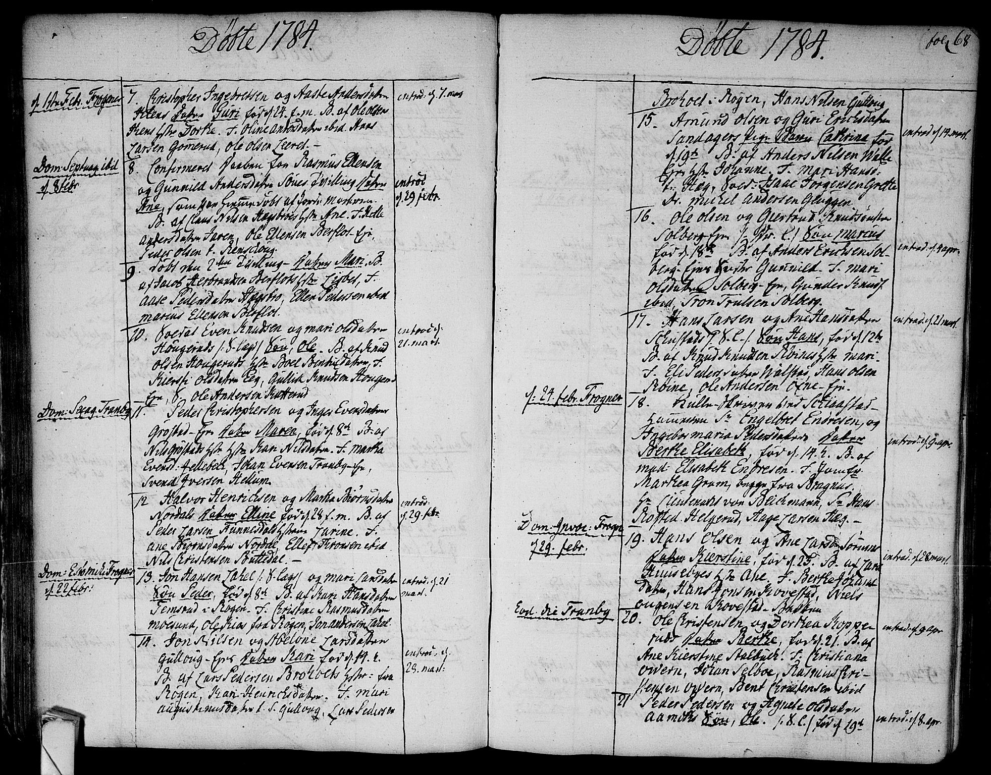 Lier kirkebøker, SAKO/A-230/F/Fa/L0006: Parish register (official) no. I 6, 1777-1794, p. 68