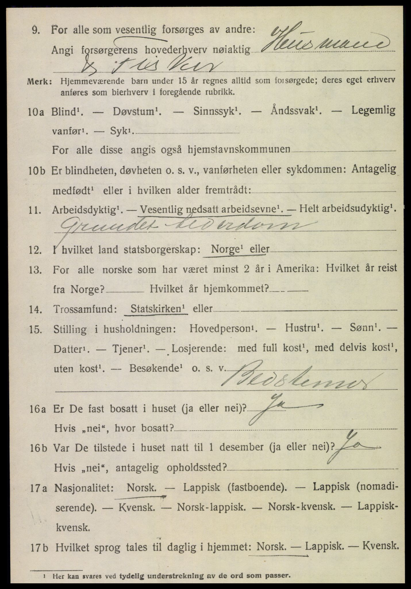 SAT, 1920 census for Otterøy, 1920, p. 1140
