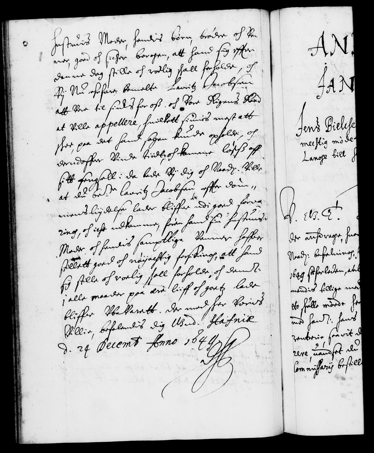 Danske Kanselli 1572-1799, AV/RA-EA-3023/F/Fc/Fca/Fcab/L0008: Norske tegnelser (mikrofilm), 1648-1652, p. 118b