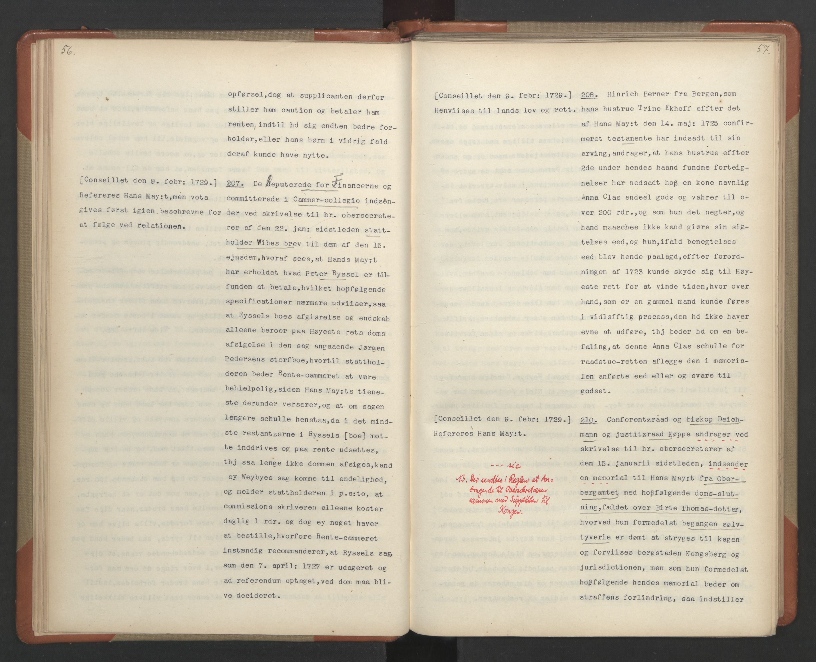 Avskriftsamlingen, AV/RA-EA-4022/F/Fa/L0092: Supplikker, 1729, p. 32