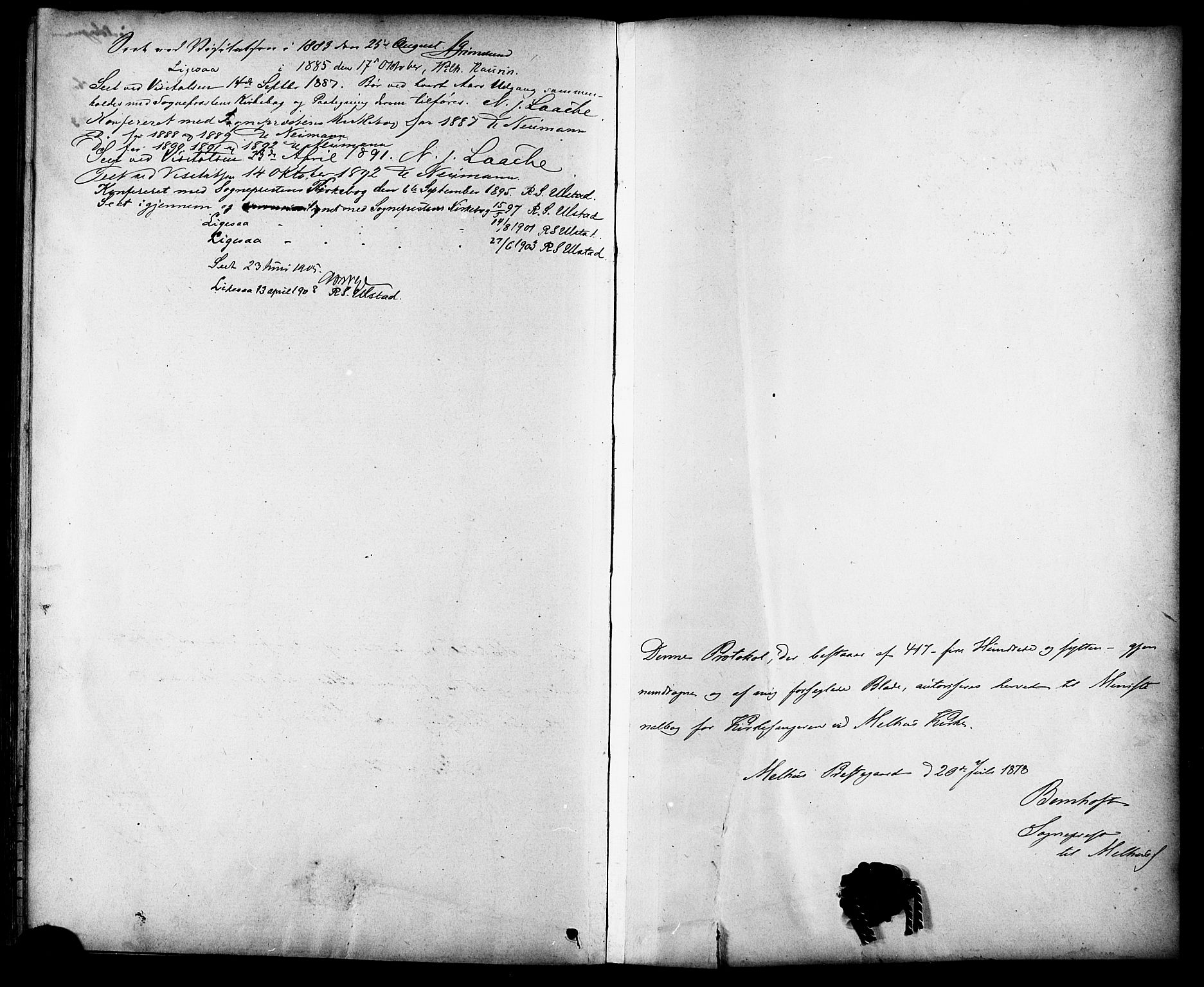 Ministerialprotokoller, klokkerbøker og fødselsregistre - Sør-Trøndelag, SAT/A-1456/691/L1094: Parish register (copy) no. 691C05, 1879-1911