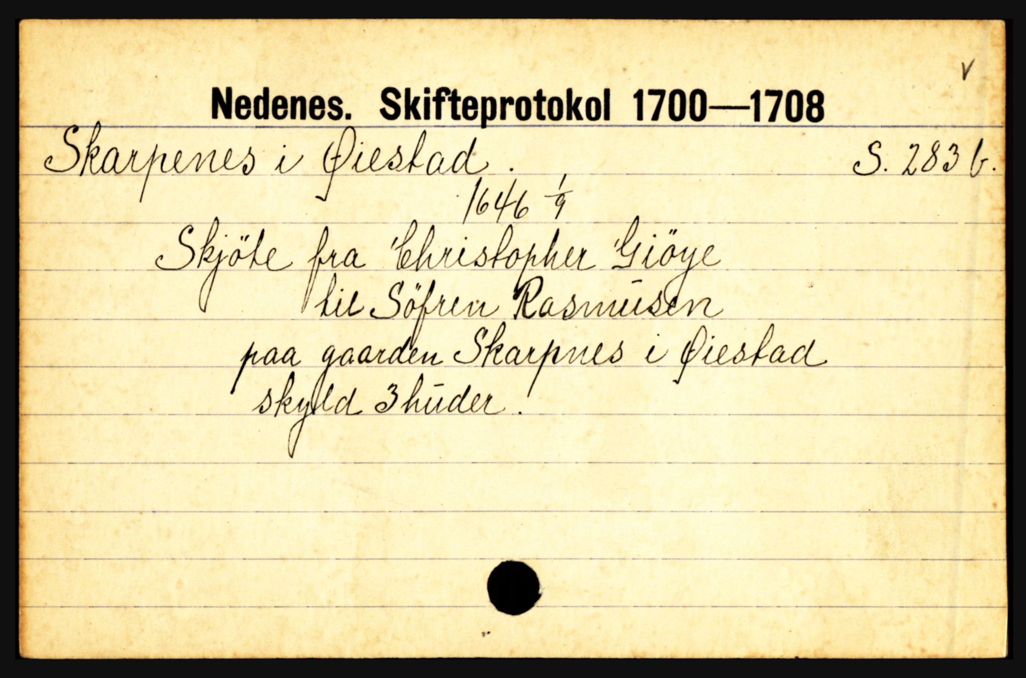 Nedenes sorenskriveri før 1824, AV/SAK-1221-0007/H, p. 26583