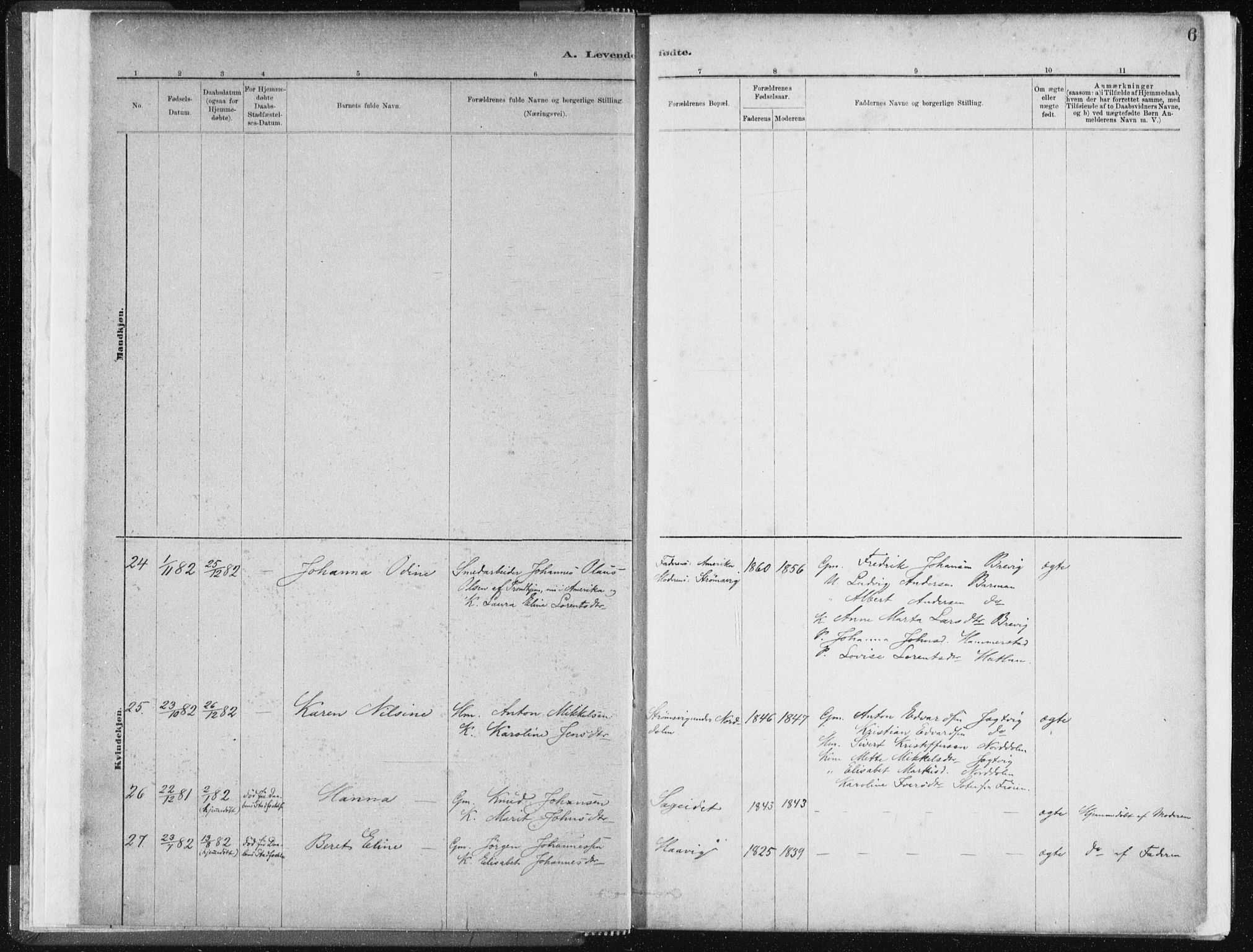 Ministerialprotokoller, klokkerbøker og fødselsregistre - Sør-Trøndelag, SAT/A-1456/634/L0533: Parish register (official) no. 634A09, 1882-1901, p. 6
