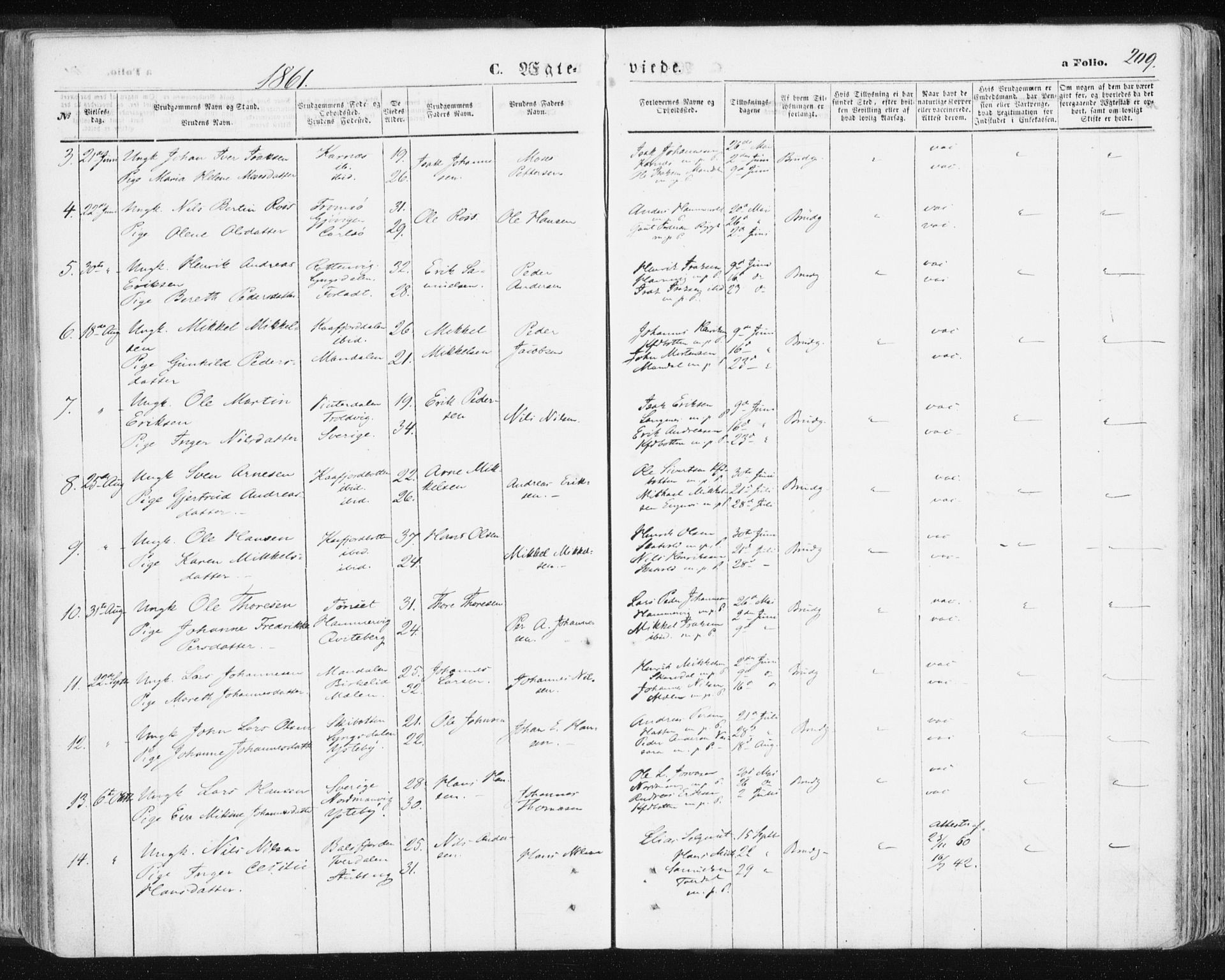 Lyngen sokneprestembete, AV/SATØ-S-1289/H/He/Hea/L0005kirke: Parish register (official) no. 5, 1859-1869, p. 209