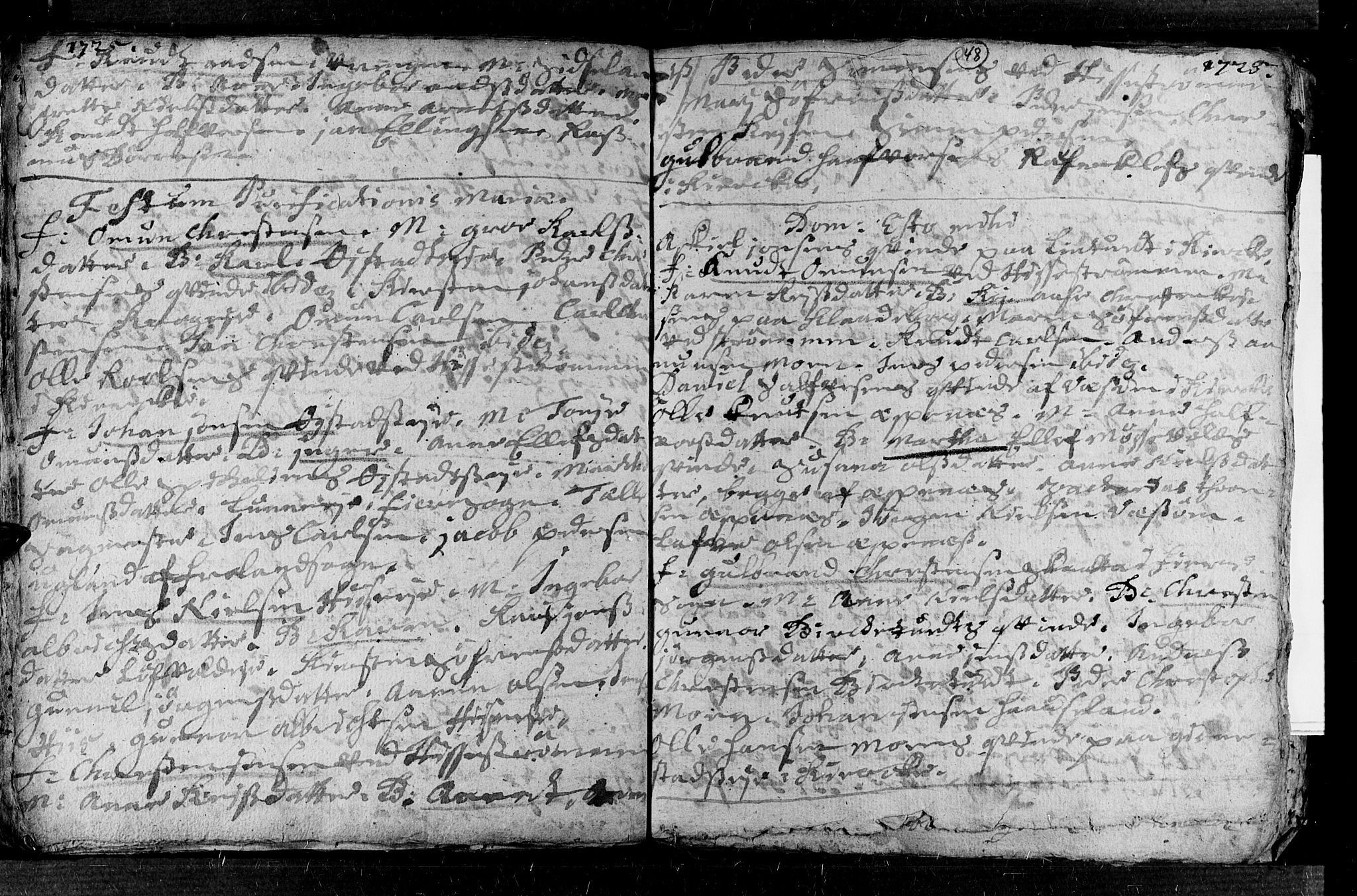 Øyestad sokneprestkontor, AV/SAK-1111-0049/F/Fa/L0003: Parish register (official) no. A 3, 1722-1730, p. 48