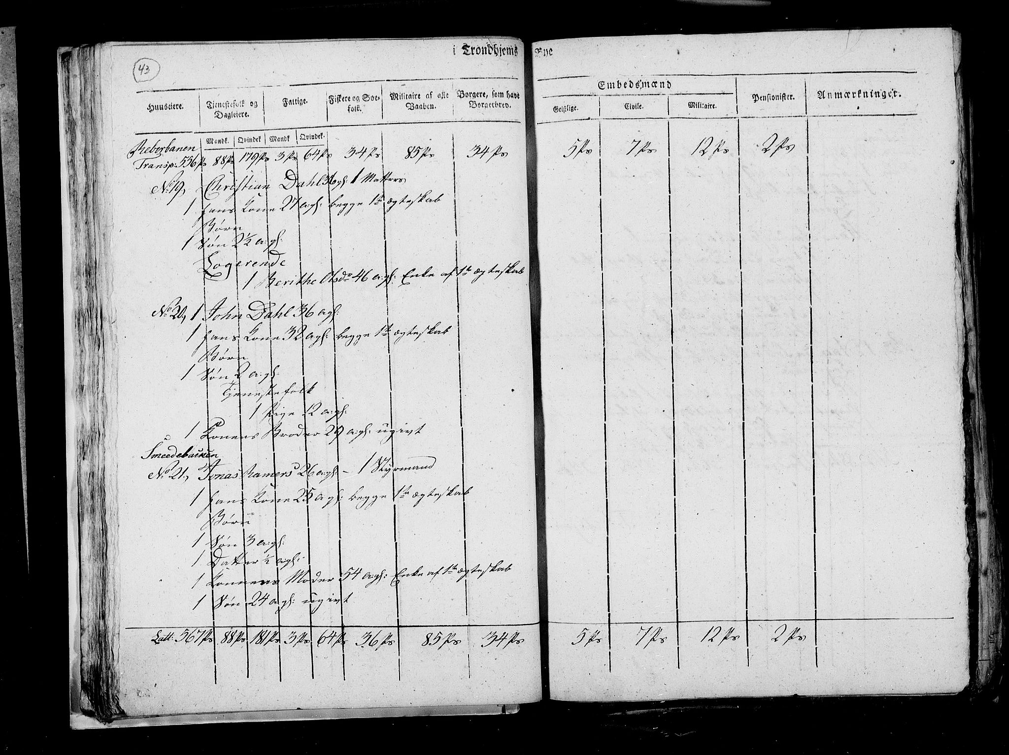 RA, Census 1815, vol. 4: Trondheim, 1815, p. 46