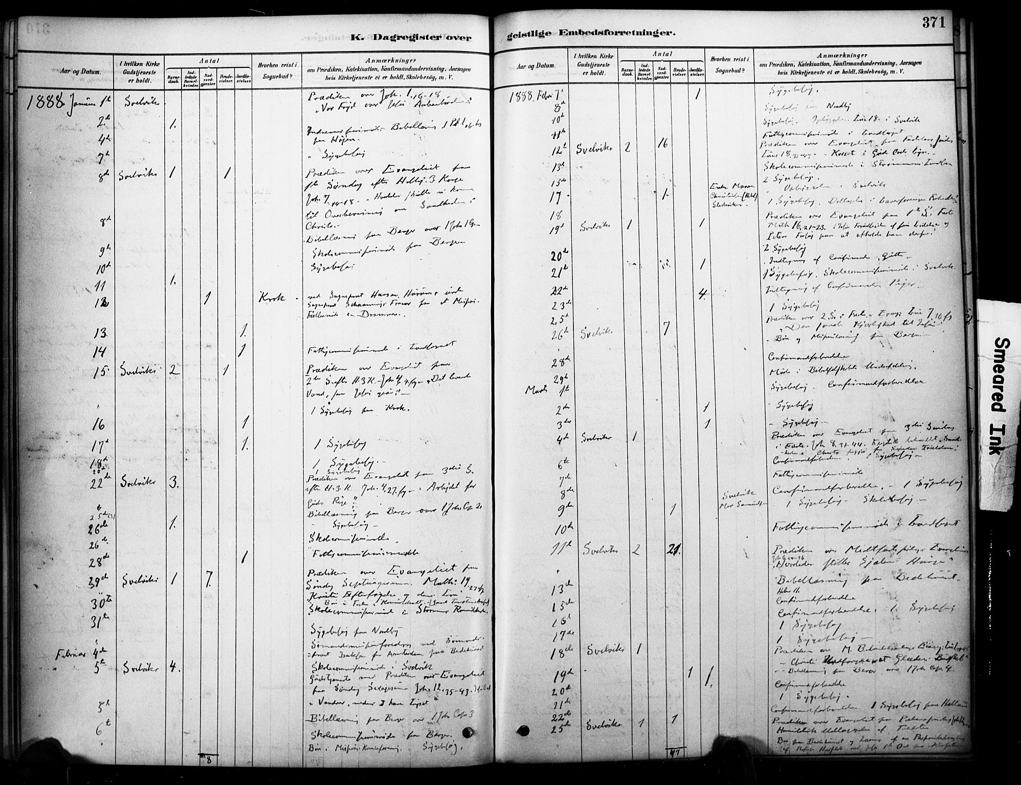 Strømm kirkebøker, AV/SAKO-A-322/F/Fb/L0001: Parish register (official) no. II 1, 1878-1899, p. 371